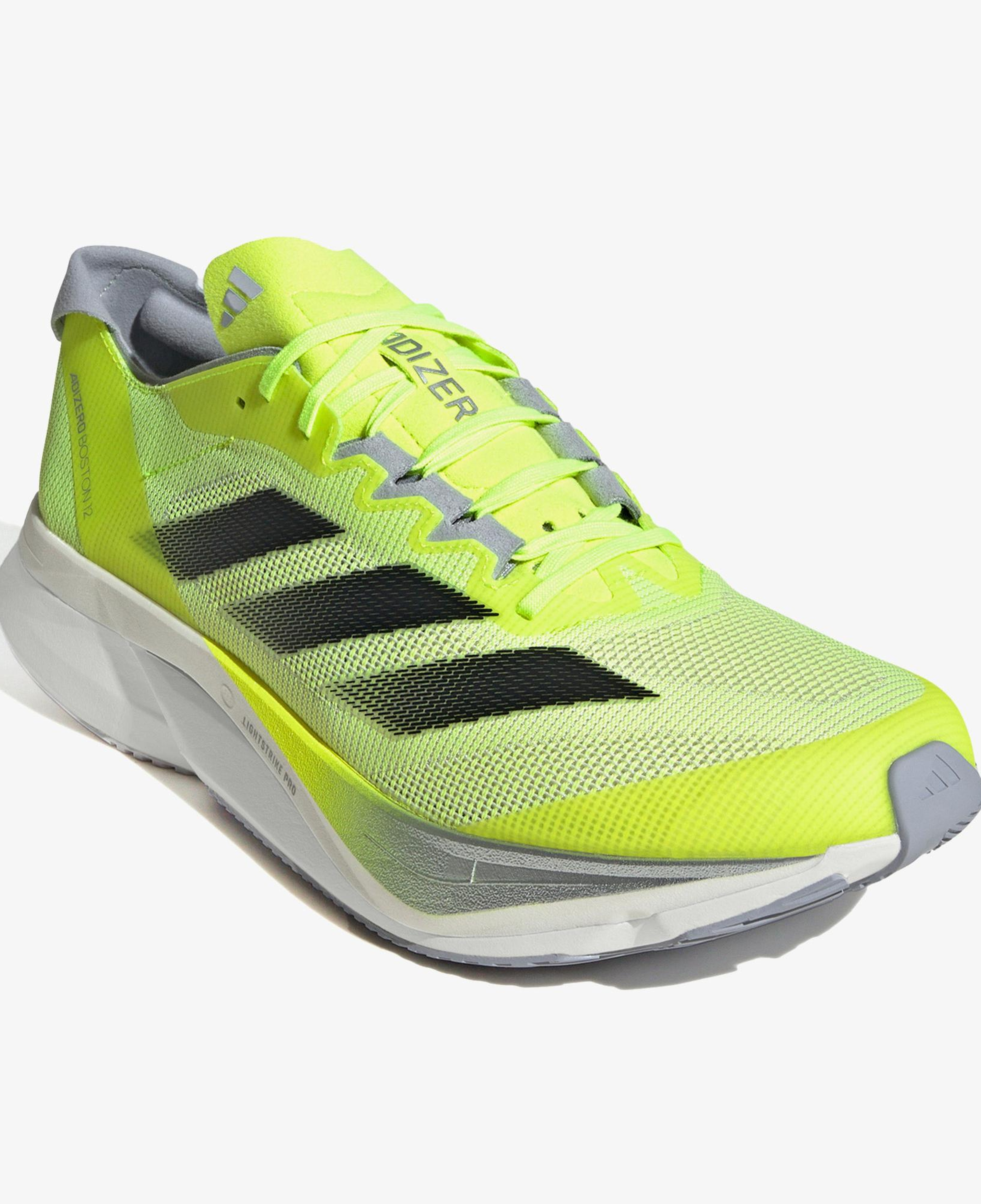 adidas Adizero Boston 12 Erkek Yeşil Koşu Ayakkabısı