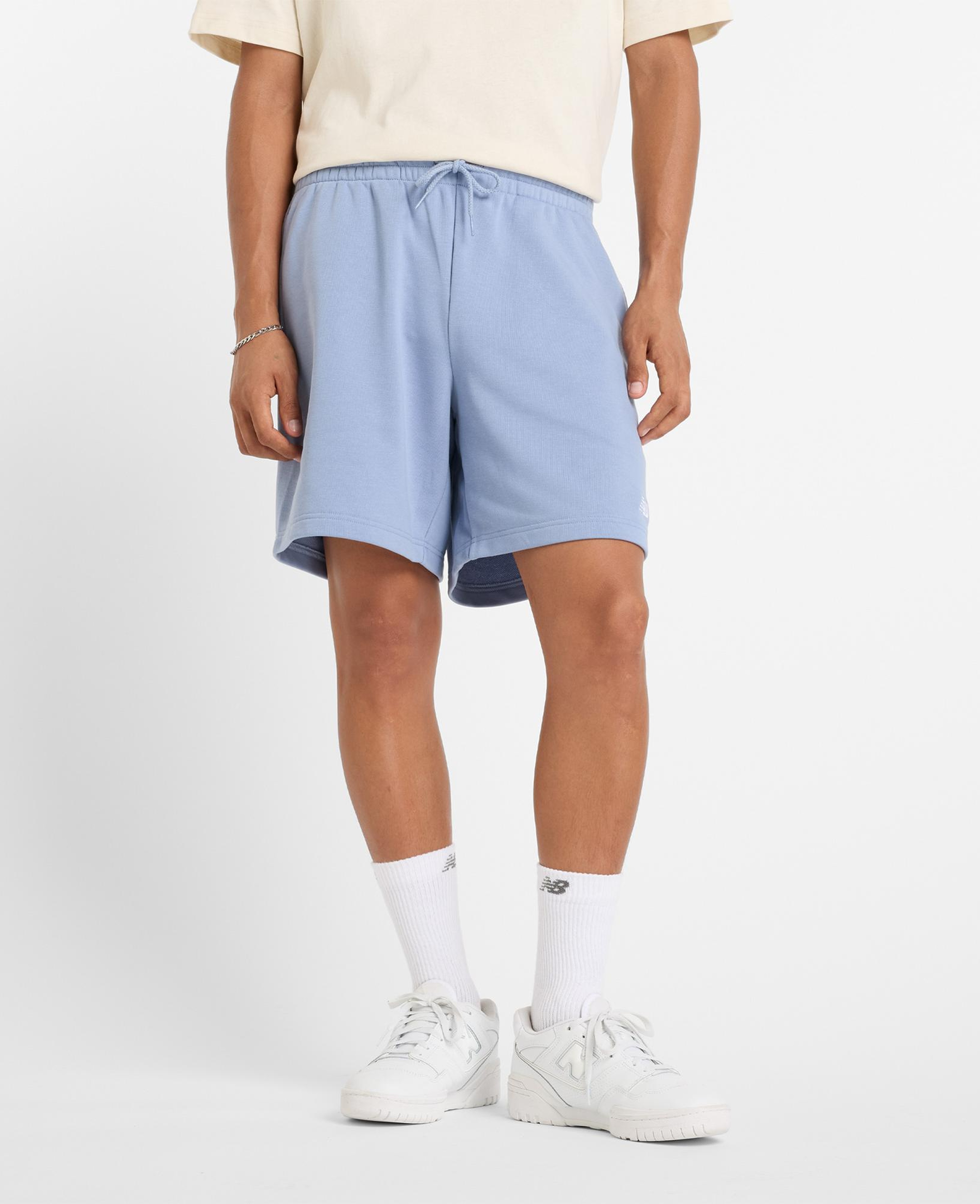 New Balance Sport Essentials French Terry 7" Erkek Mavi Şort