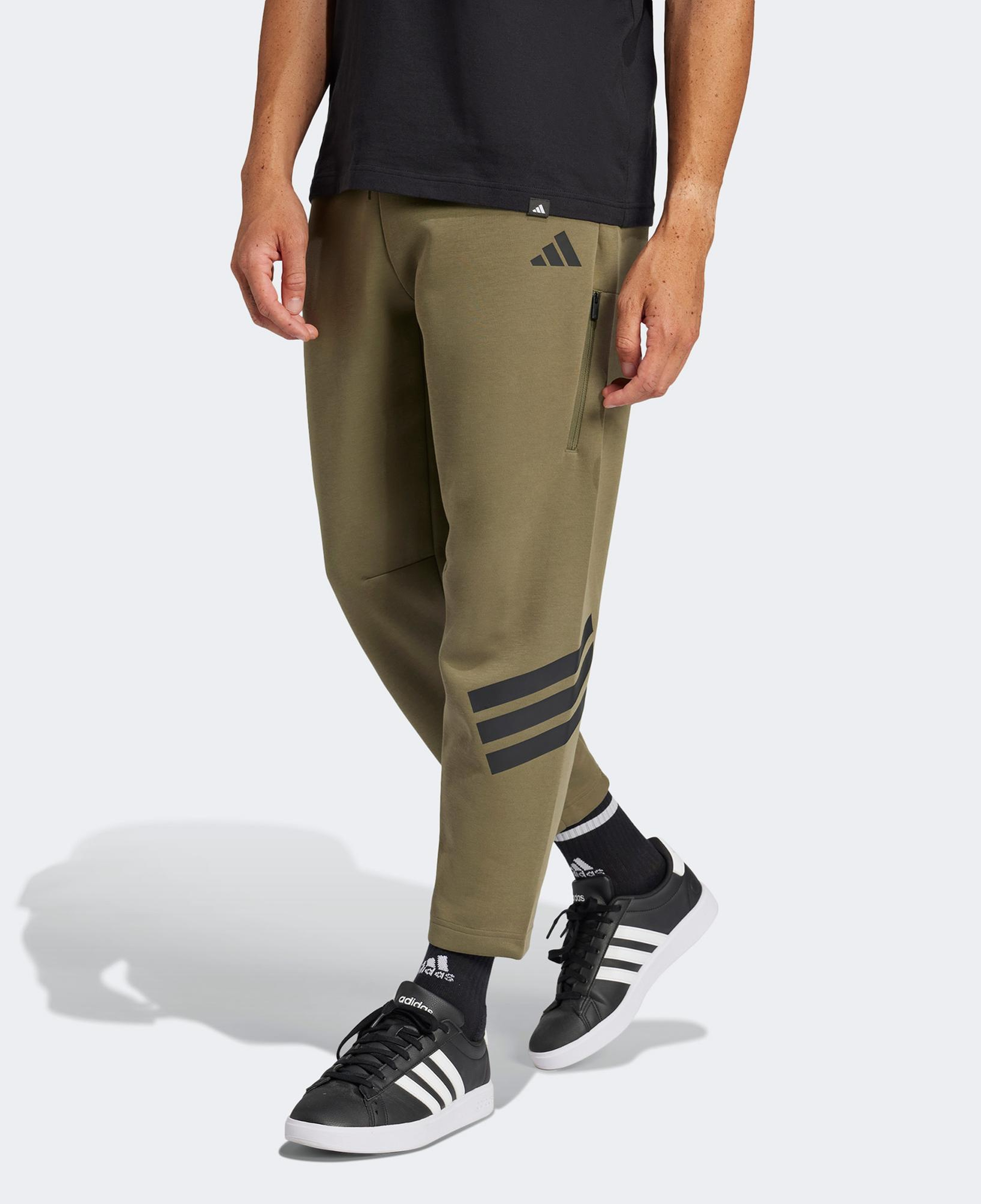 adidas Future Icons 3 Stripes Pocket Erkek Haki Eşofman Altı