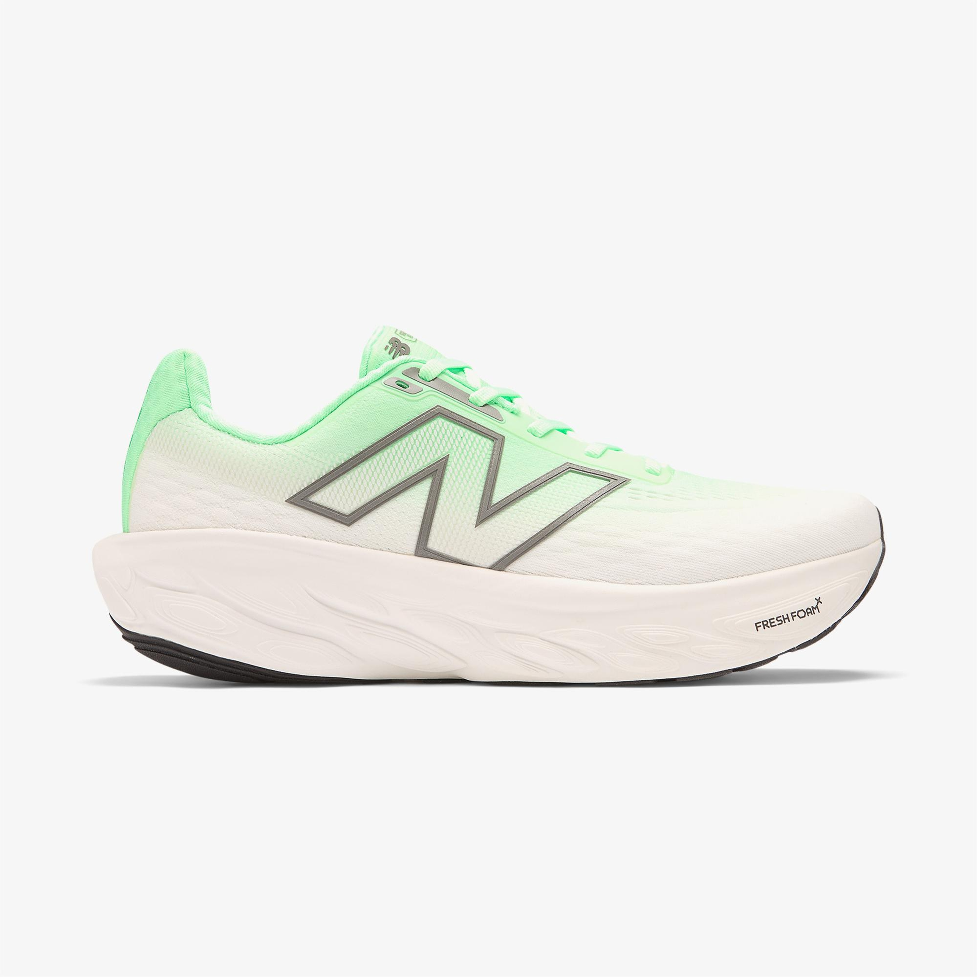 New Balance Fresh Foam X 1080 v14 Kadın Beyaz/Yeşil Koşu Ayakkabısı
