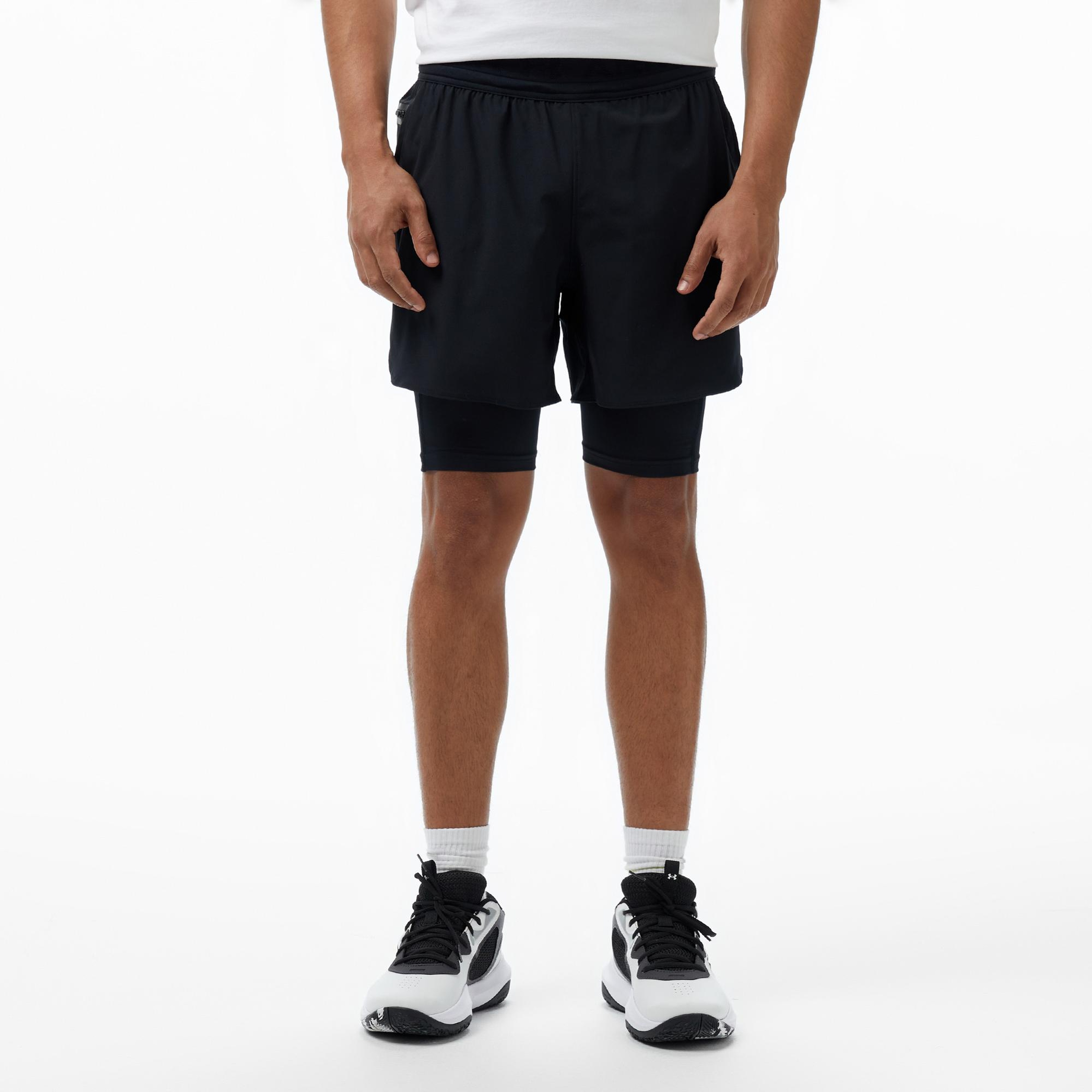 Under Armour Vanish Elite 2in1 Erkek Siyah Antrenman Şortu