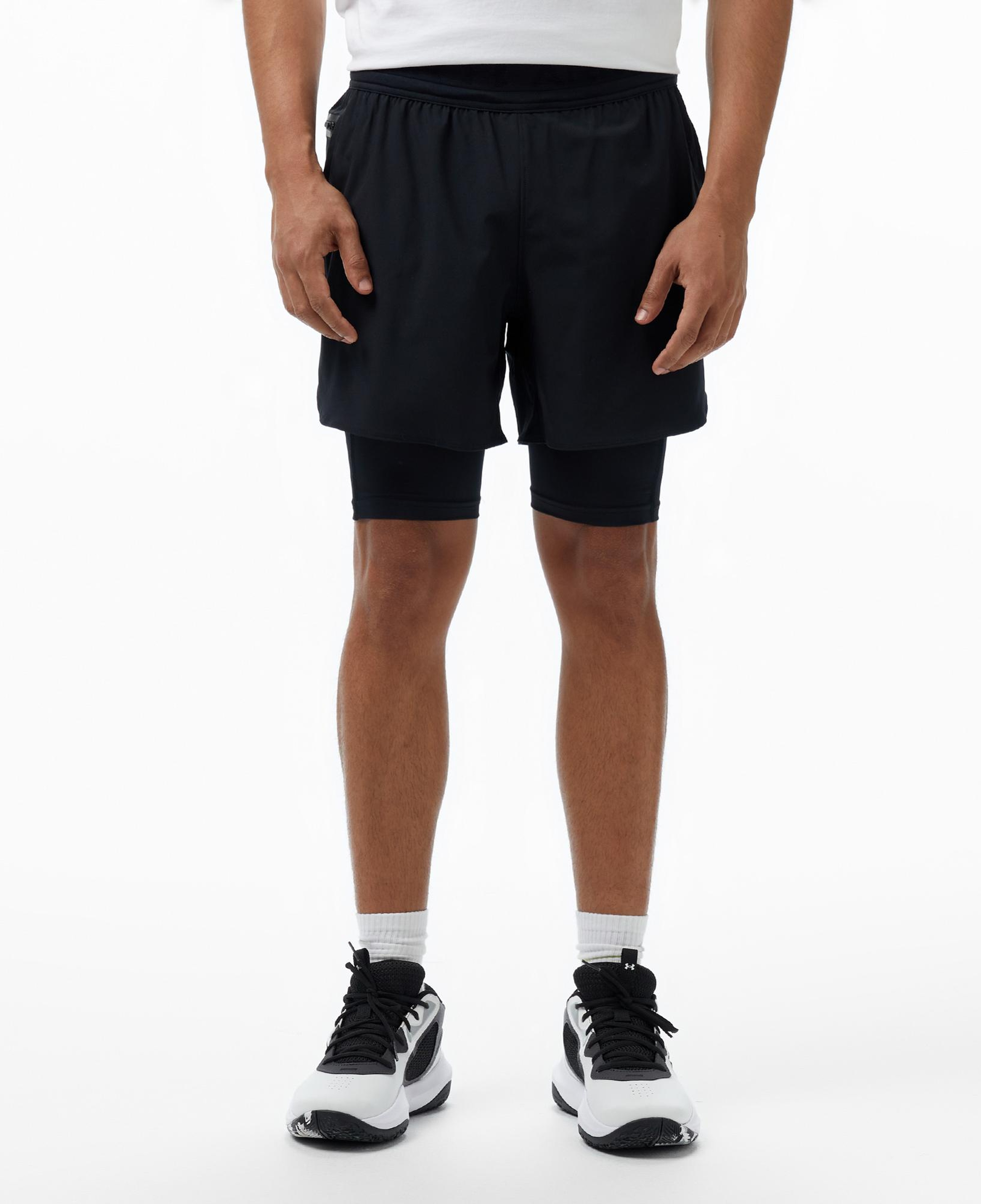 Under Armour Vanish Elite 2in1 Erkek Siyah Antrenman Şortu