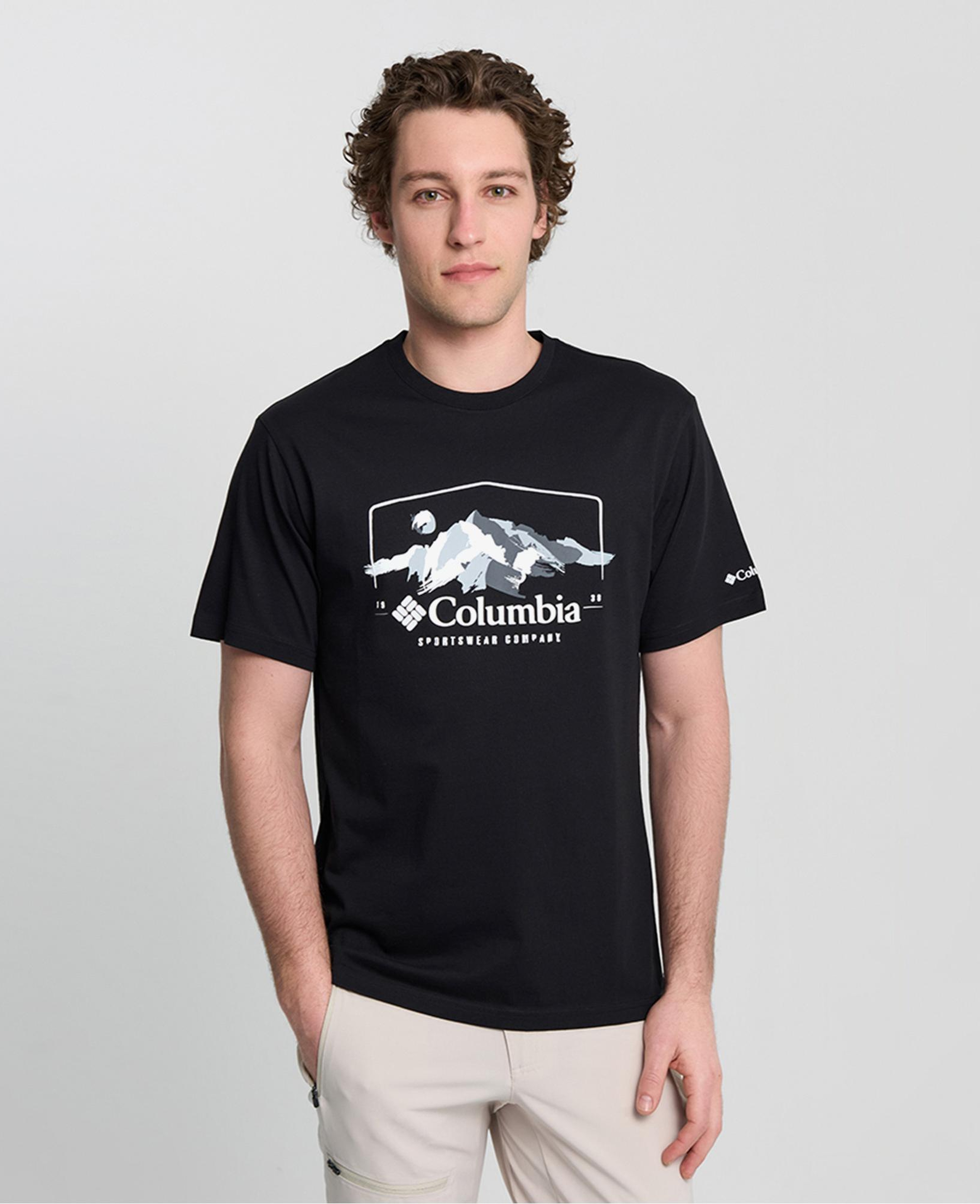 Columbia Explore Outdoors Ss Erkek Siyah T-Shirt