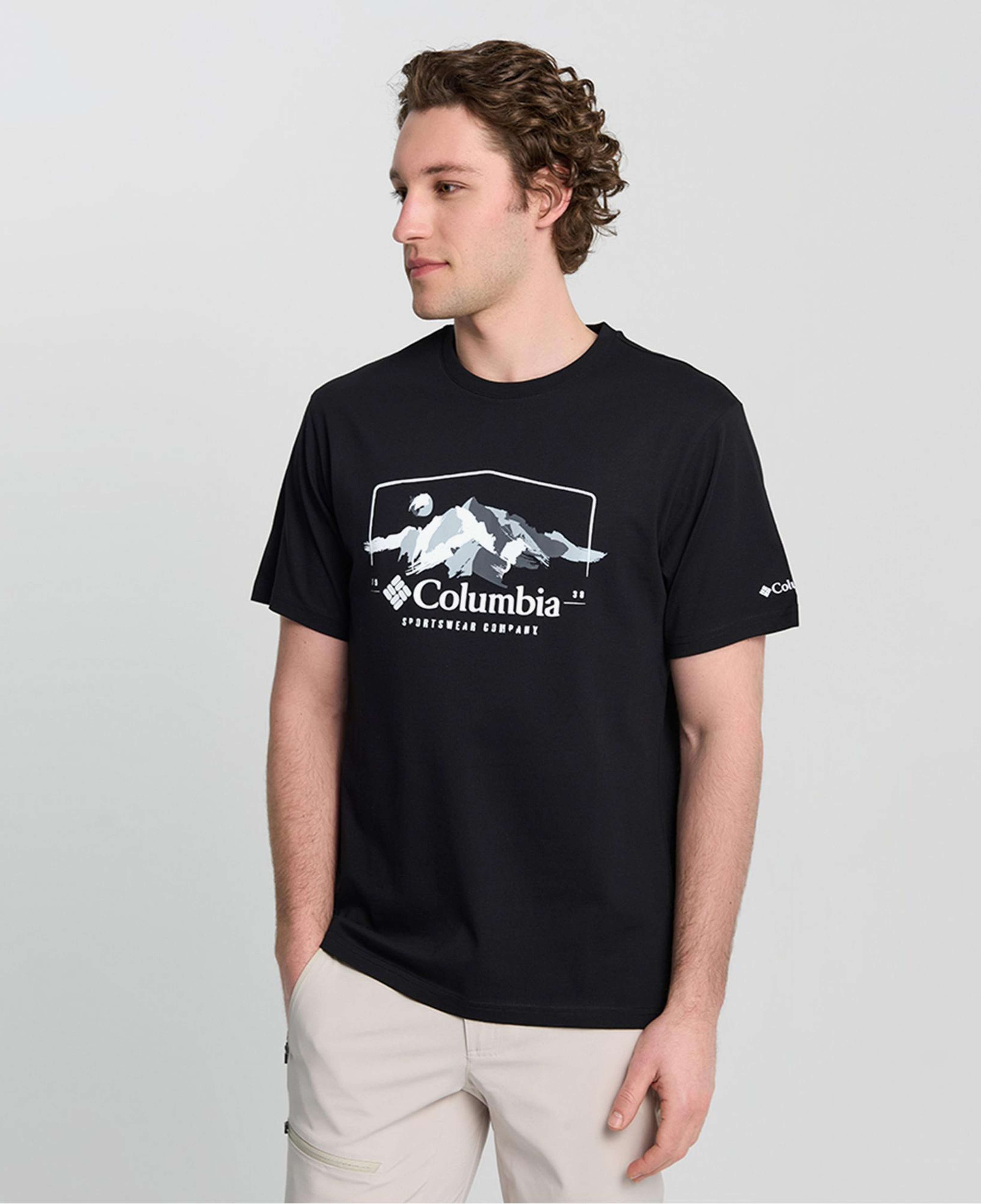 Columbia Explore Outdoors Ss Erkek Siyah T-Shirt