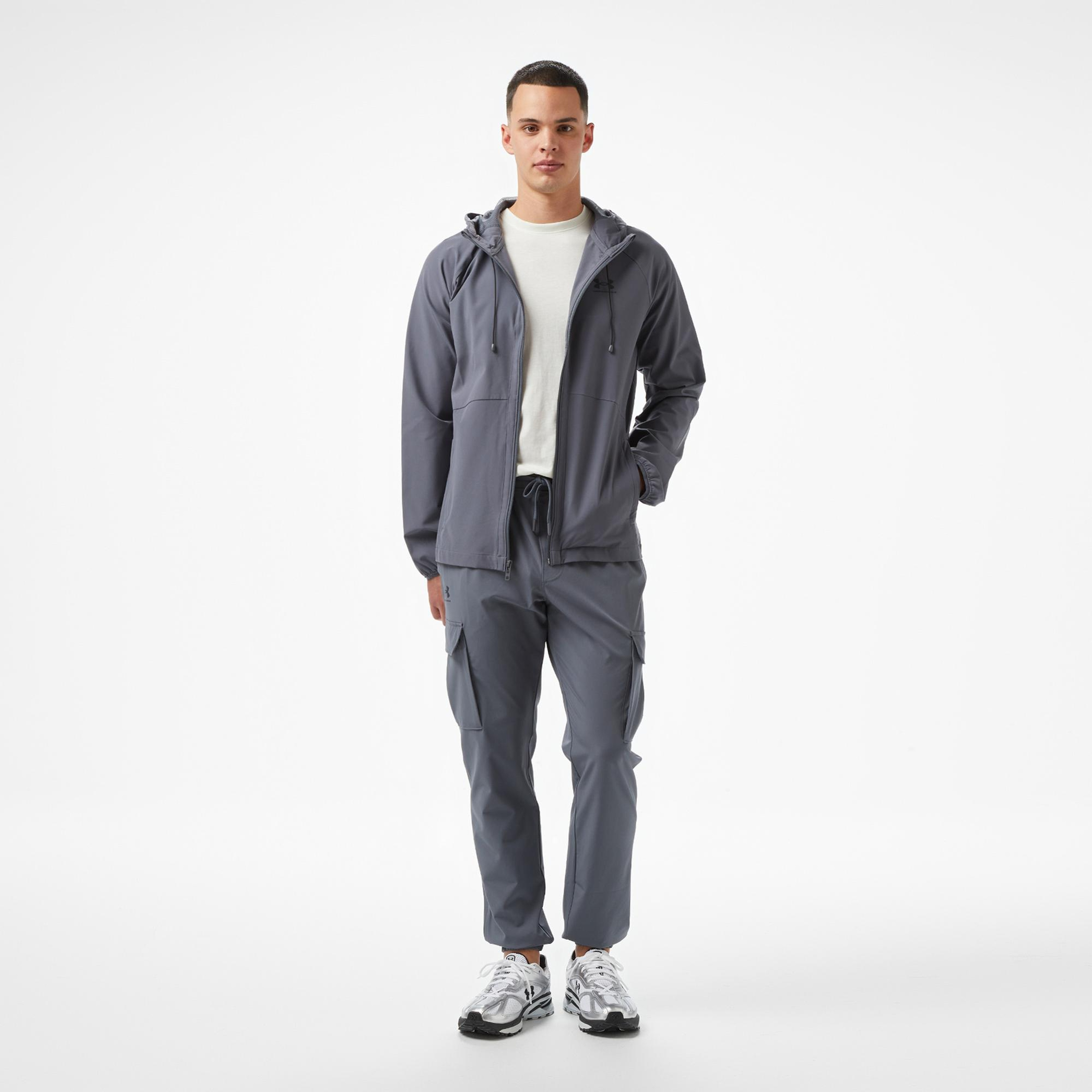 Under Armour Stretch Woven Erkek Gri Rüzgarlık