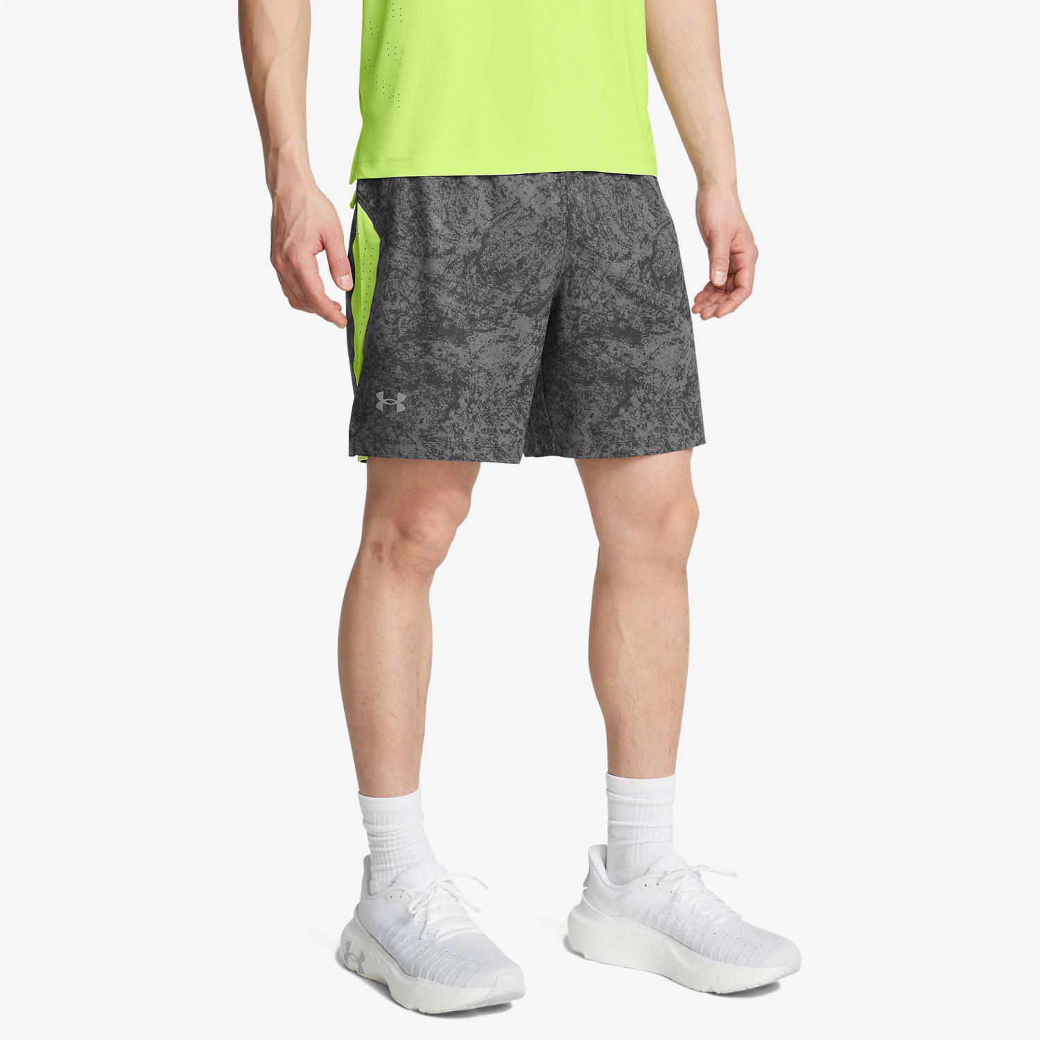 Under Armour Launch Pro Erkek Gri Koşu Şortu