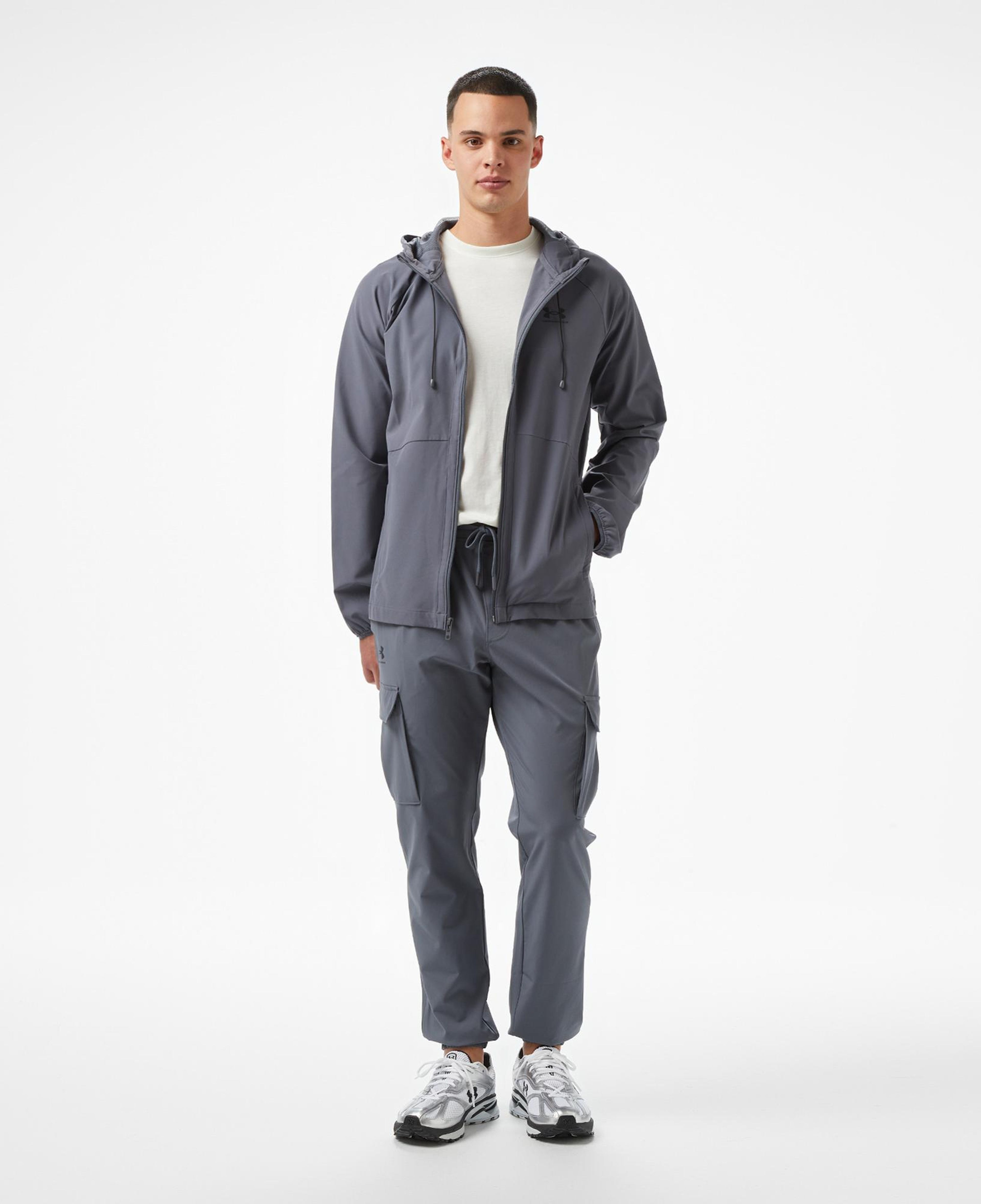 Under Armour Stretch Woven Erkek Gri Rüzgarlık