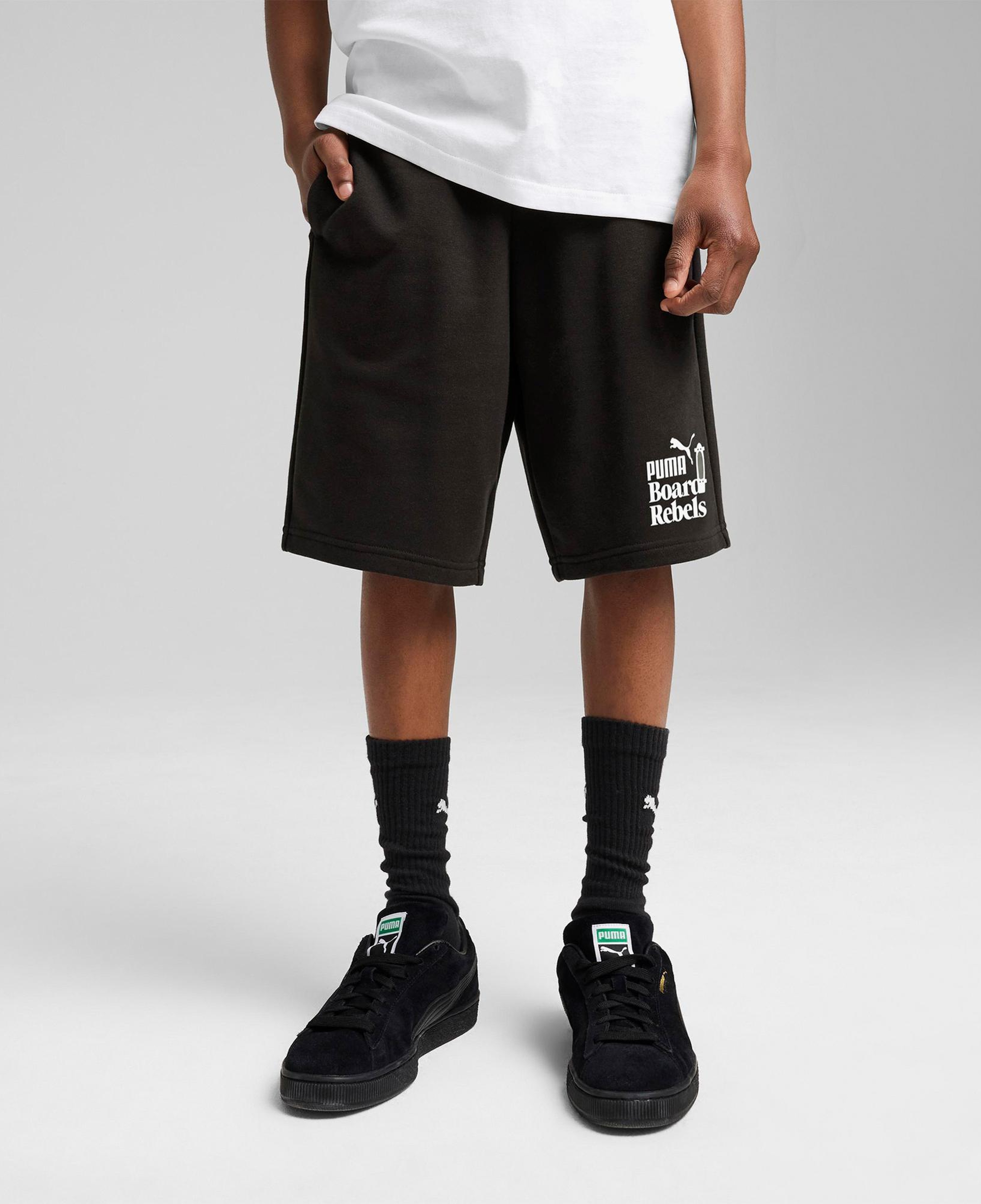 Puma Mid90S Long Çocuk Siyah Şort