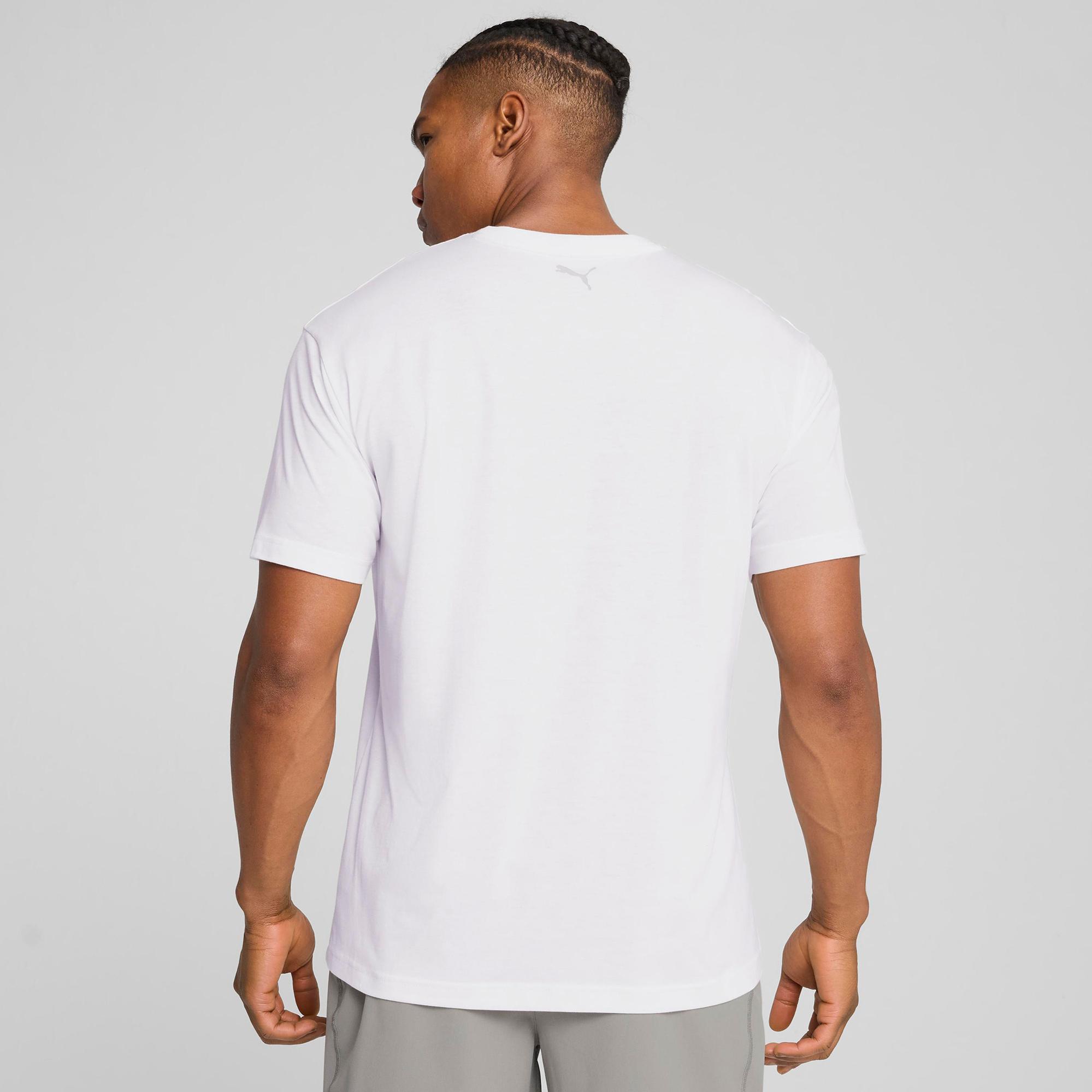 Puma Graphics Erkek Beyaz Antrenman T-Shirt