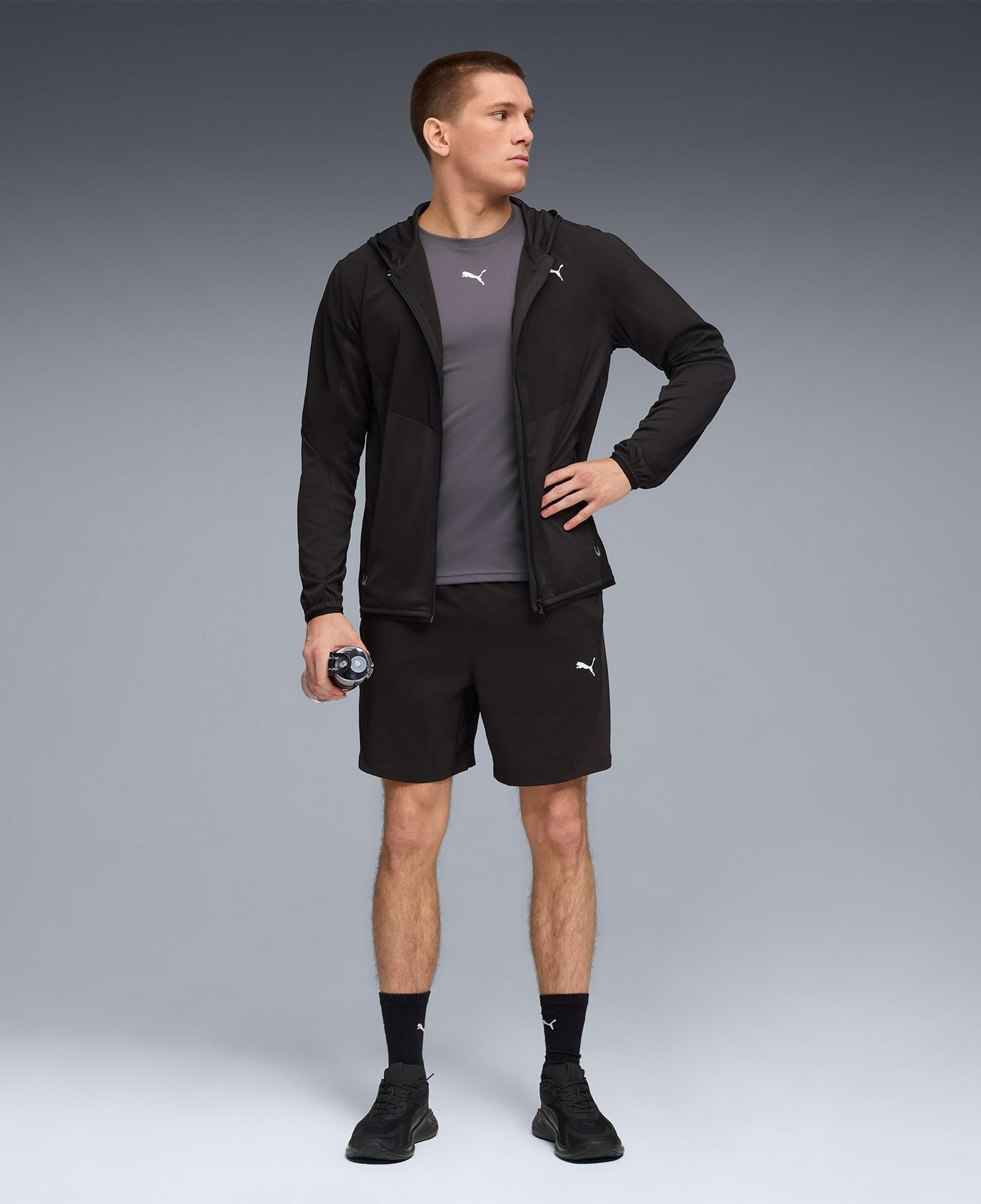 Puma Flex Fabric Mix Erkek Siyah Antrenman Ceketi