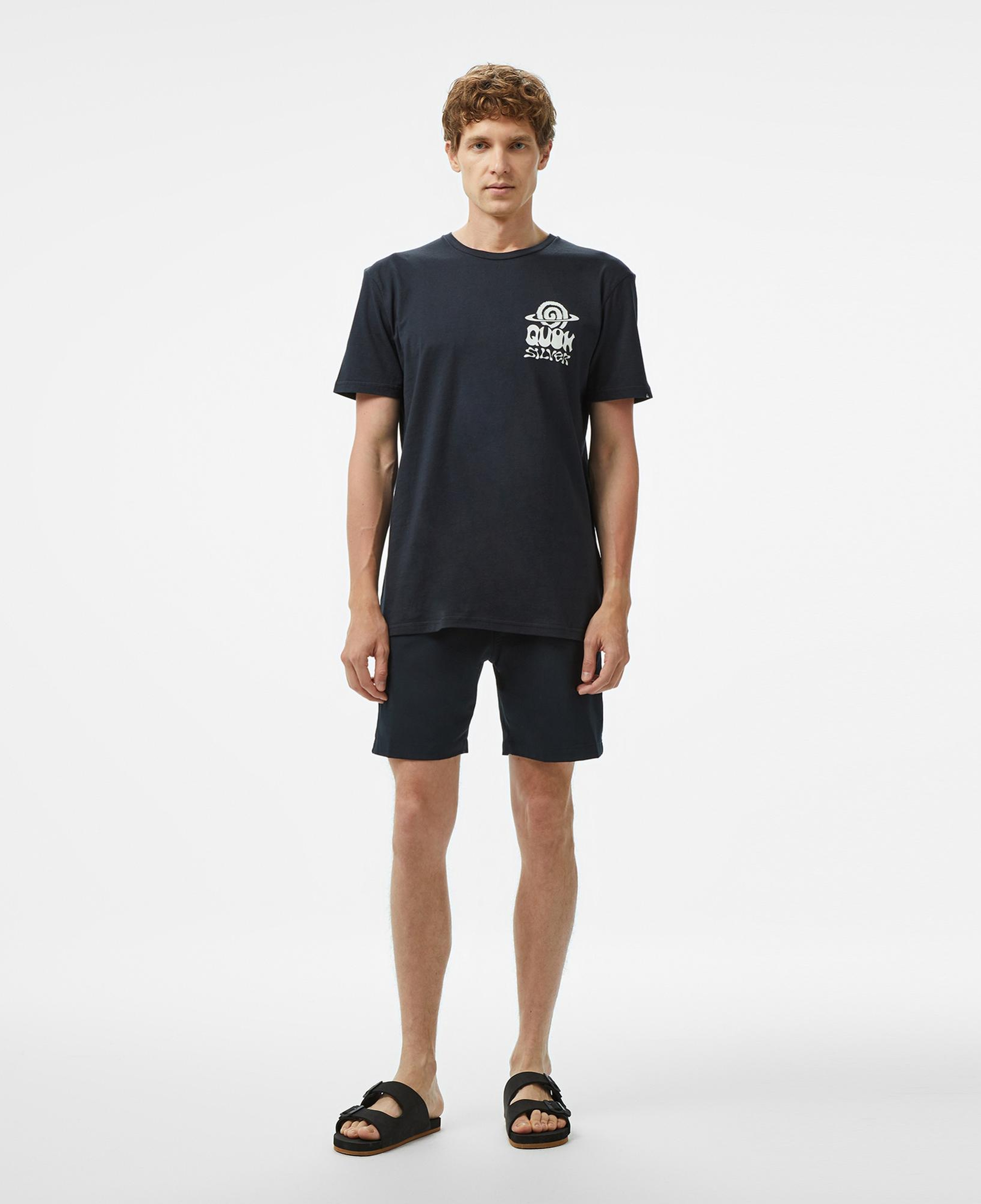 Quiksilver Ev Cosmic Vibrations Ss Erkek Siyah T-Shirt