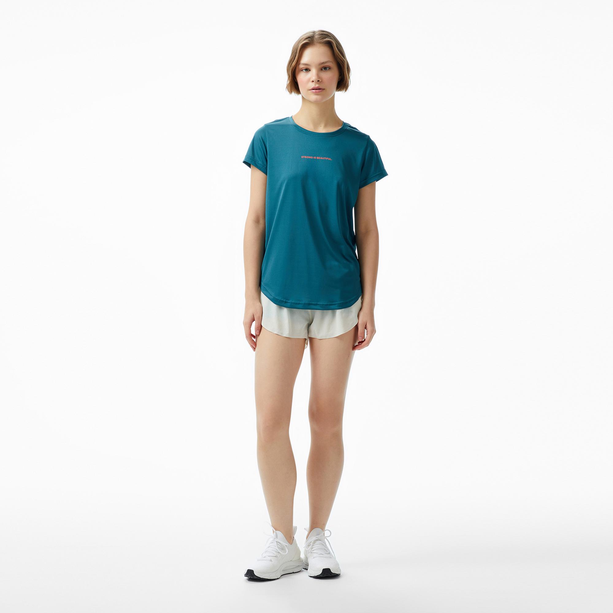 Energetics Cecilia iv Ss Kadın Mavi Antrenman T-Shirt