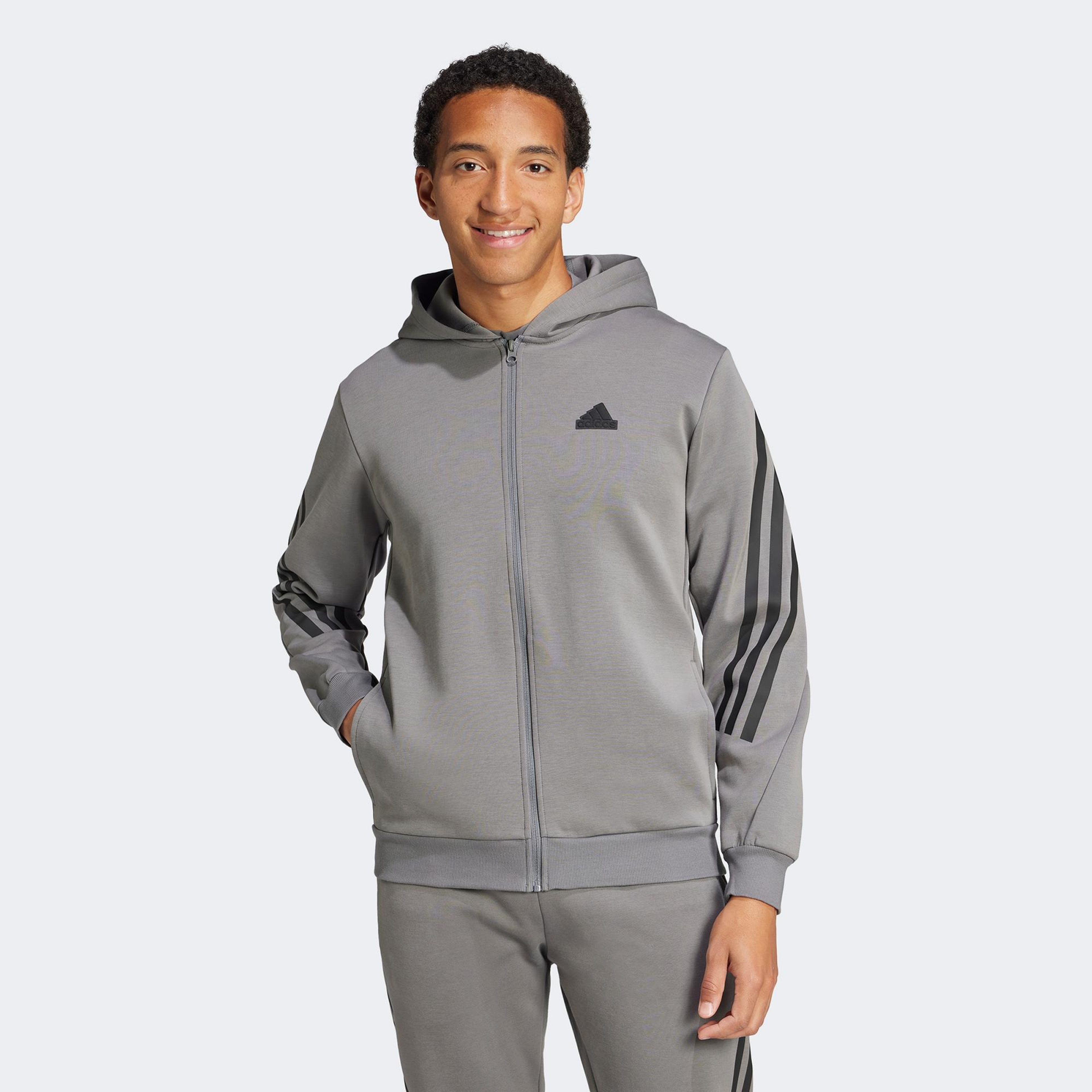 adidas Future Icons 3S Erkek Gri Günlük Sweatshirt