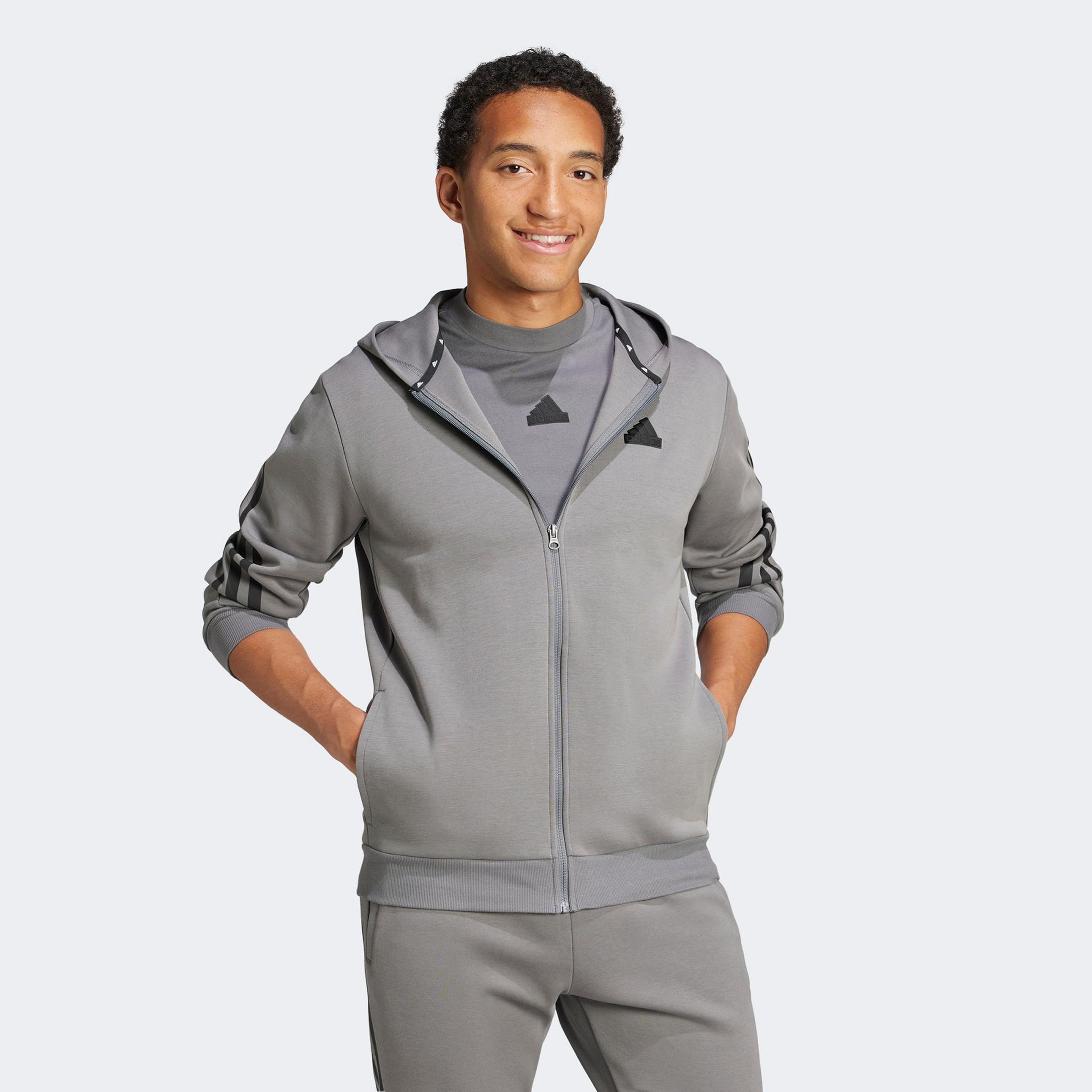 adidas Future Icons 3S Erkek Gri Günlük Sweatshirt