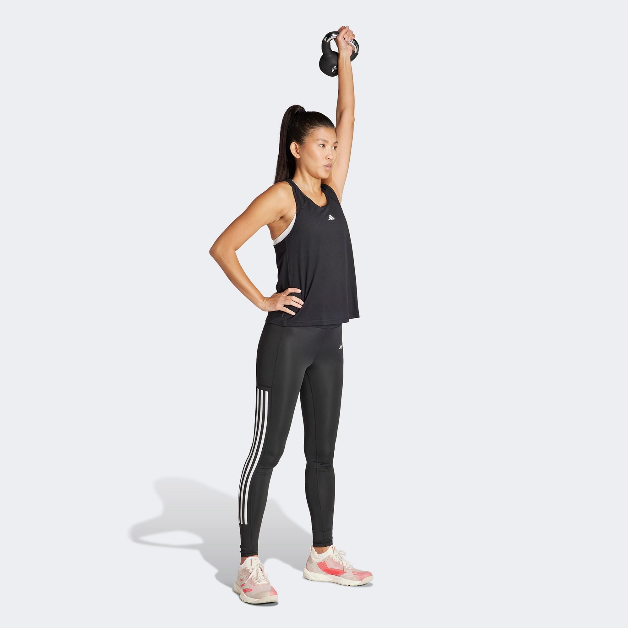 adidas Train Essentials Minimal Branding Racerback Kadın Siyah Antrenman Atleti