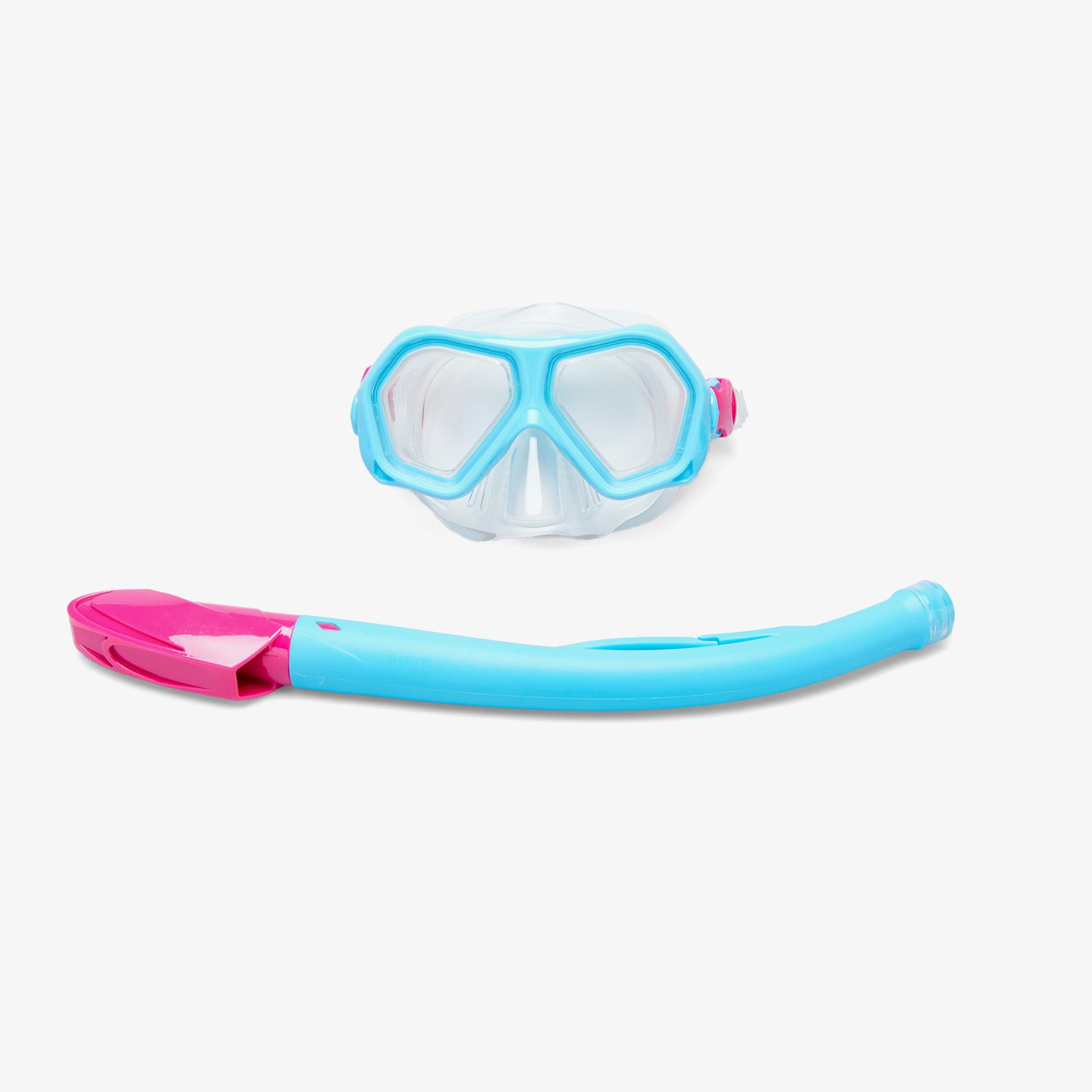Speedo Ju Dual Lenses Çocuk Mavi/Pembe Şnorkel