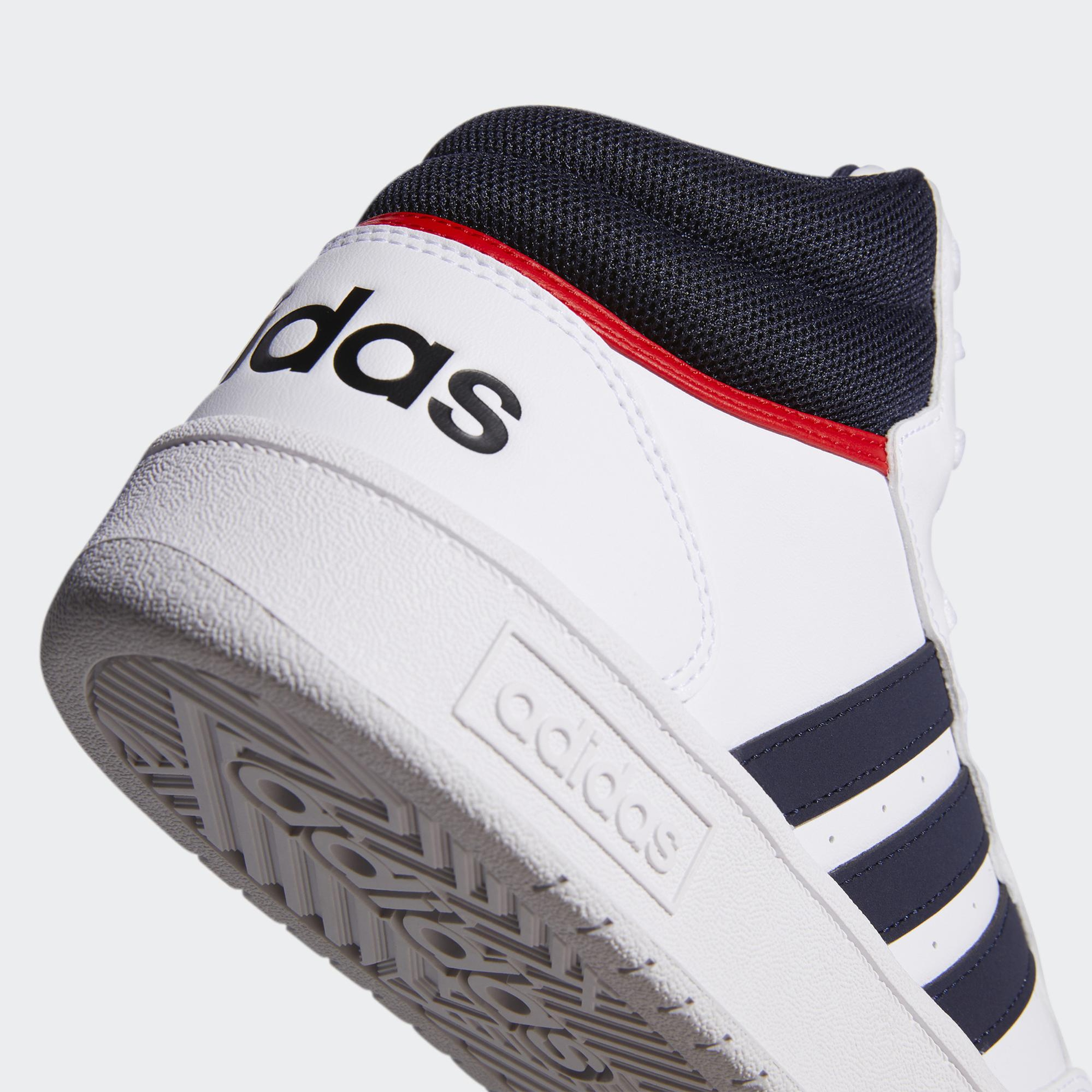 adidas Hoops 3.0 Mid Erkek Beyaz Günlük Spor Ayakkabı
