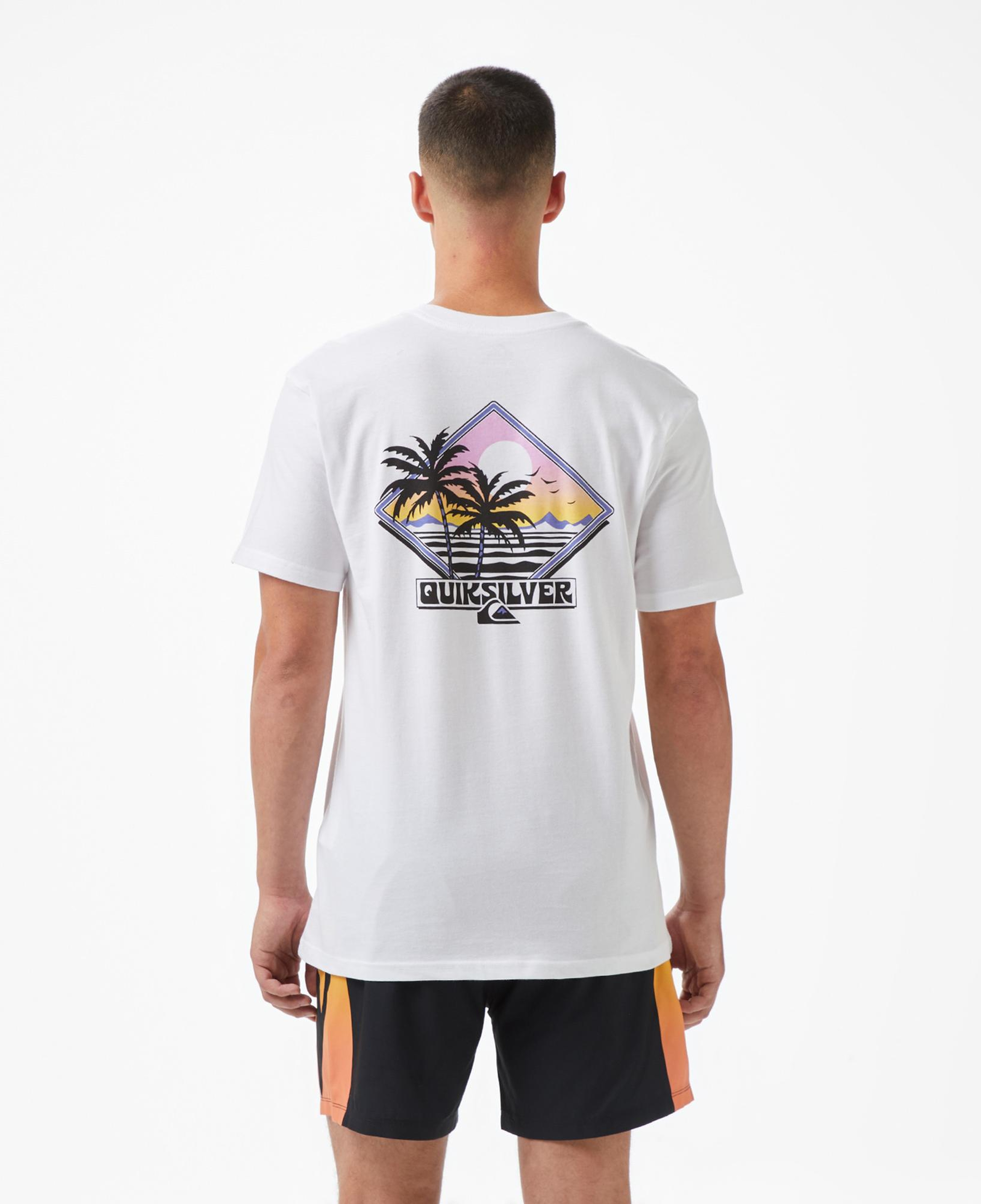Quiksilver Palm Square Ss Erkek Beyaz T-Shirt