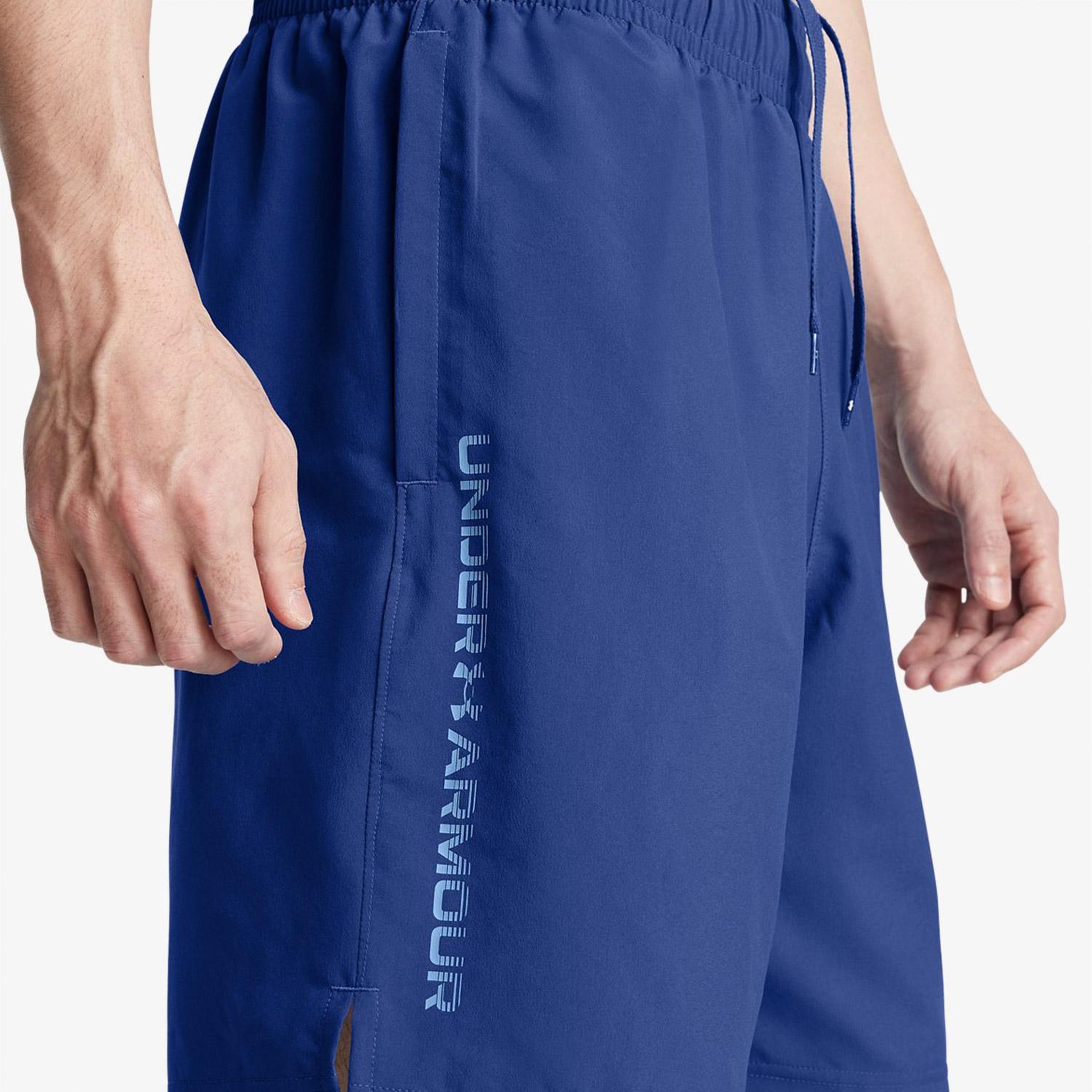 Under Armour Tech Woodmark Dokuma Erkek Mavi Antrenman Şort