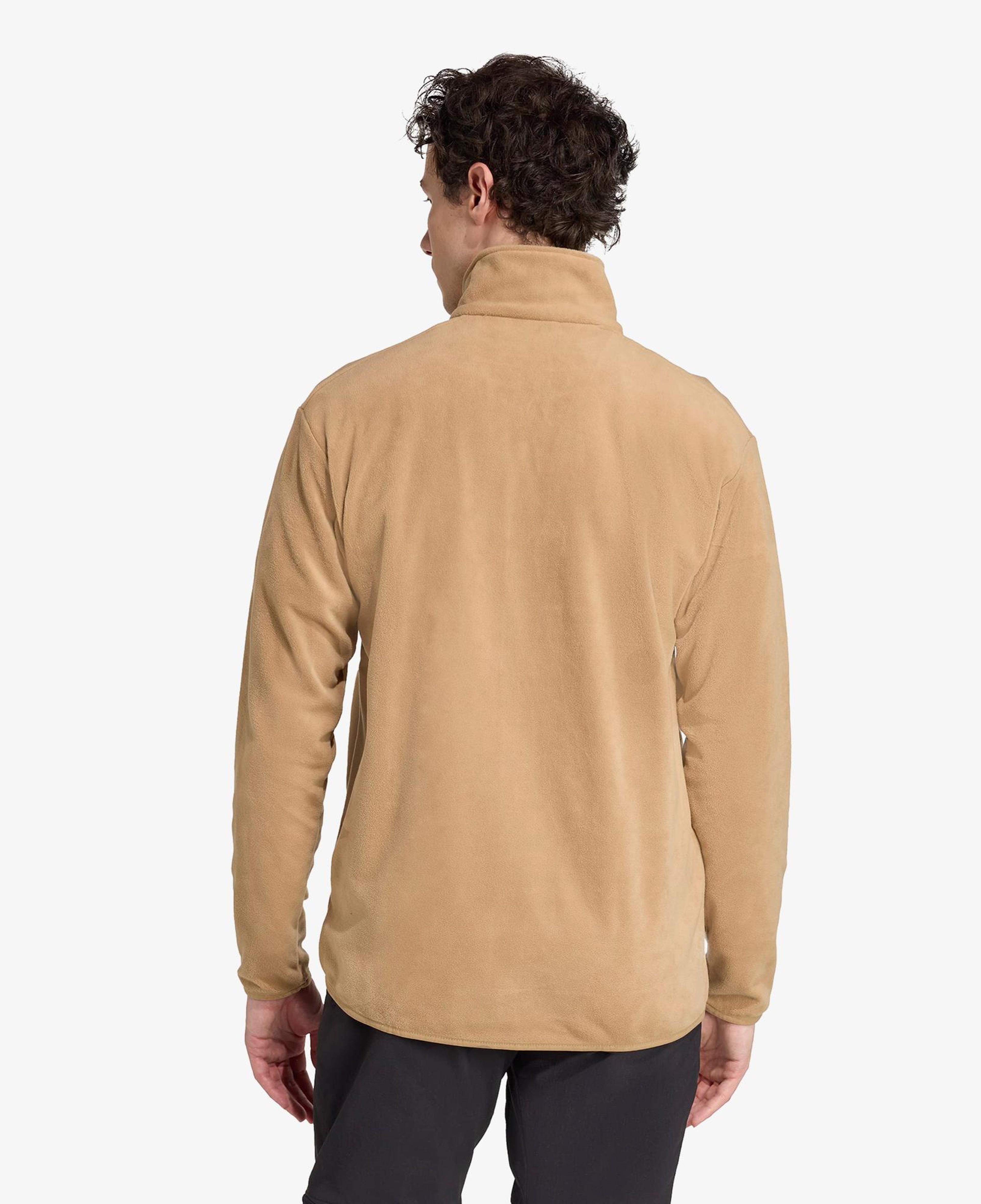 adidas Multi Essentials Full Zip Fleece Erkek Kahverengi Yürüyüş Polar