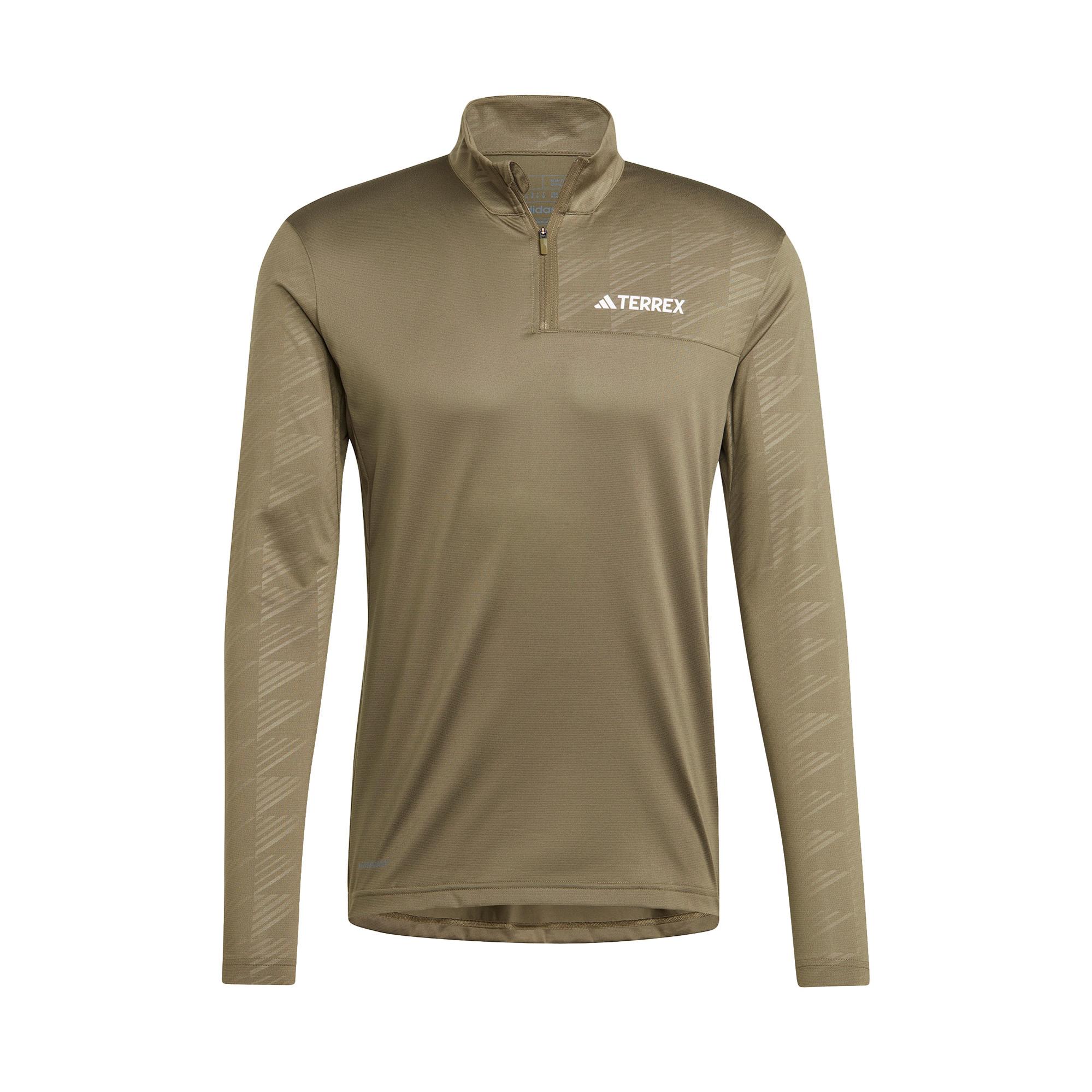 adidas Terrex Multi Half Zip Erkek Yeşil Günlük Sweatshirt