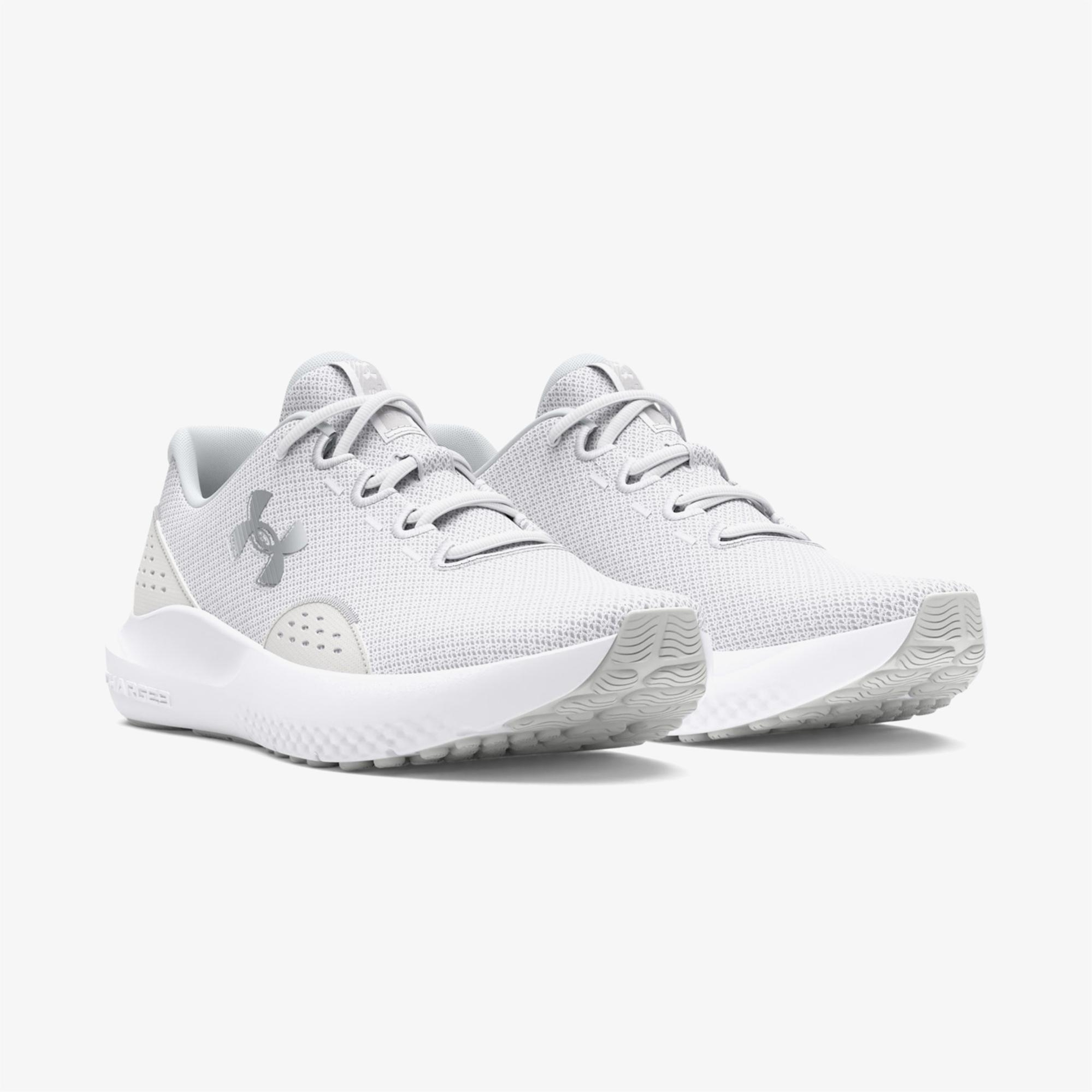 Under Armour Charged Surge 4 Kadın Beyaz Koşu Ayakkabısı