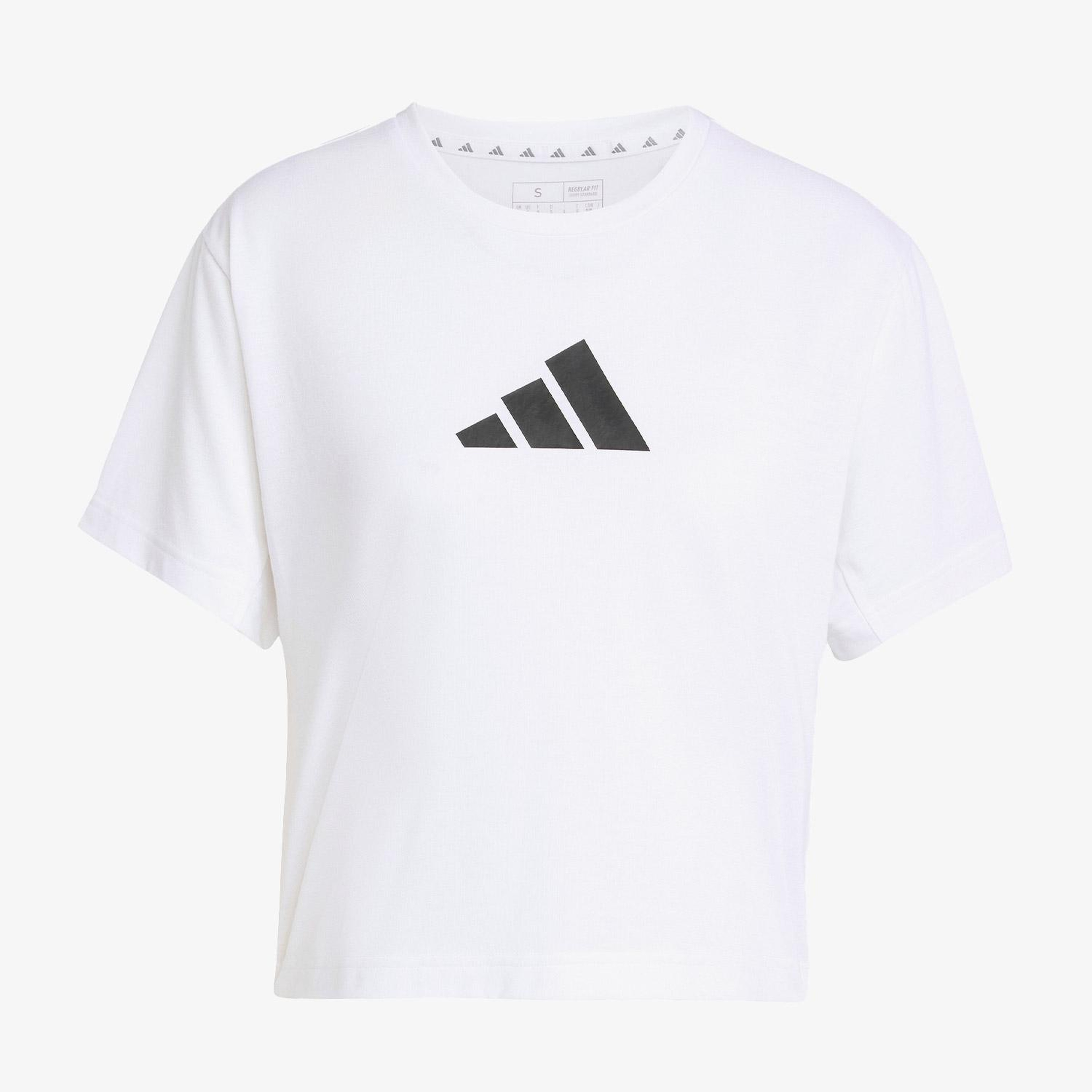 adidas Performance Big Logo Kadın Beyaz Antrenman T-Shirt