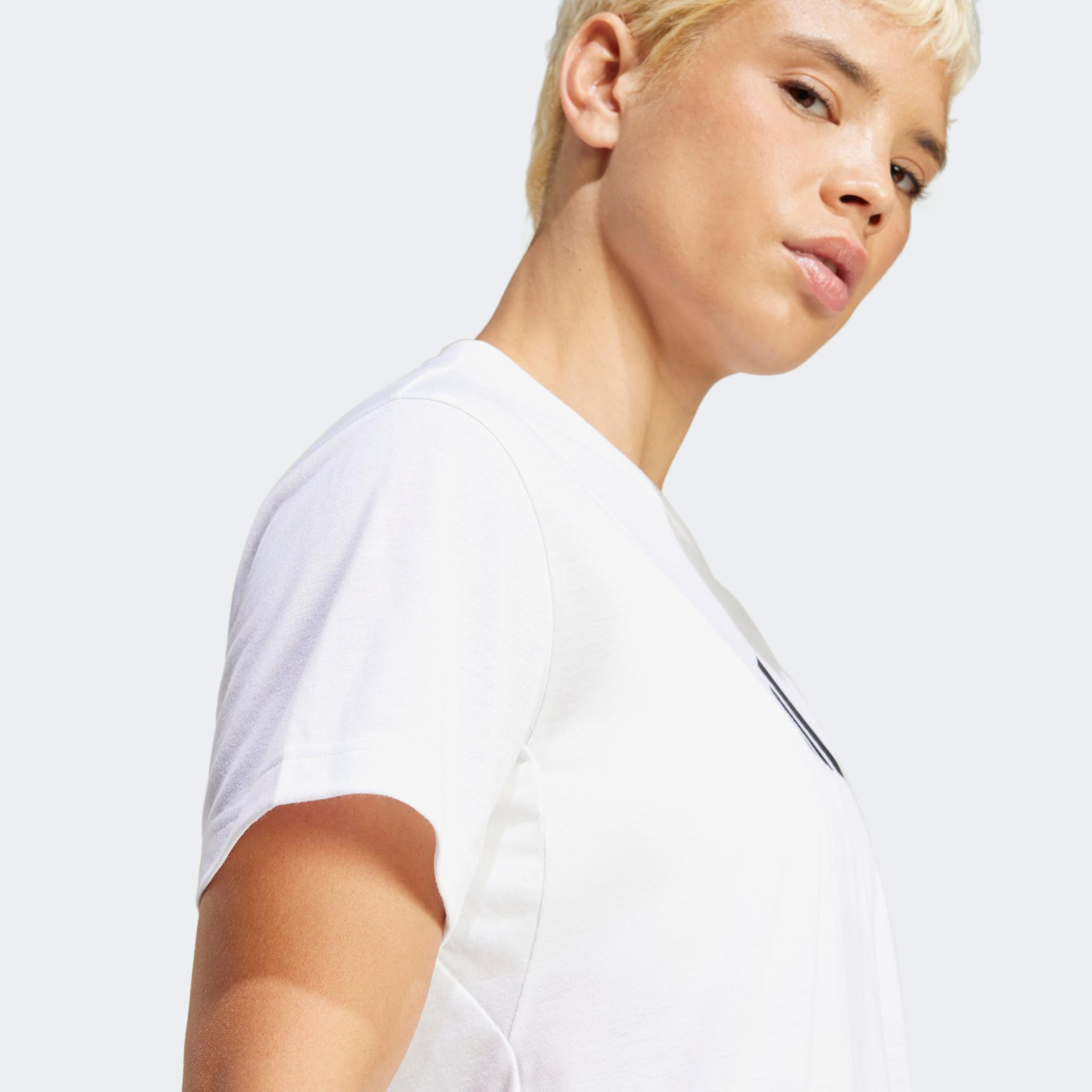 adidas Performance Big Logo Kadın Beyaz Antrenman T-Shirt