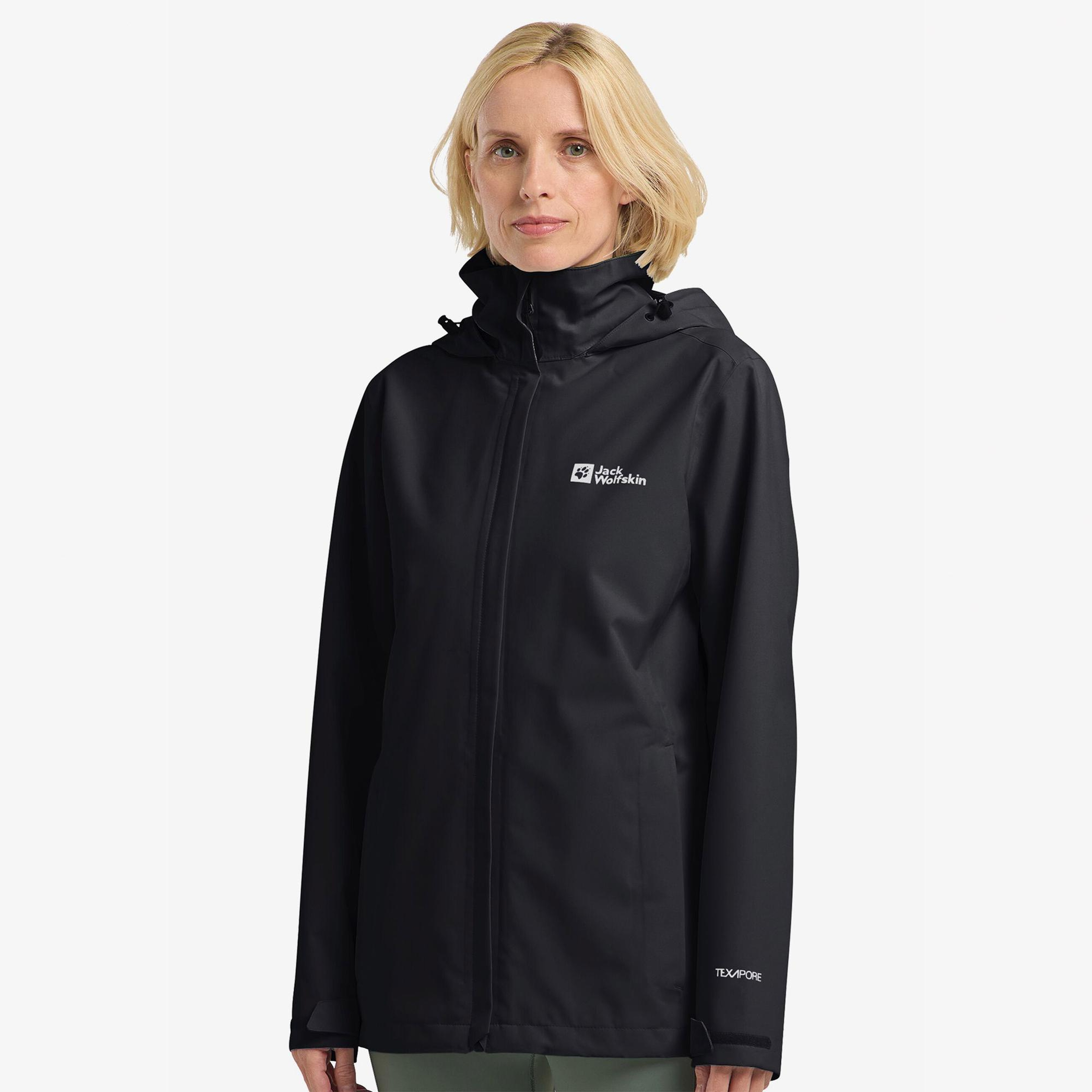 Jack Wolfskin Trailtime 2L Kadın Siyah Outdoor Ceket