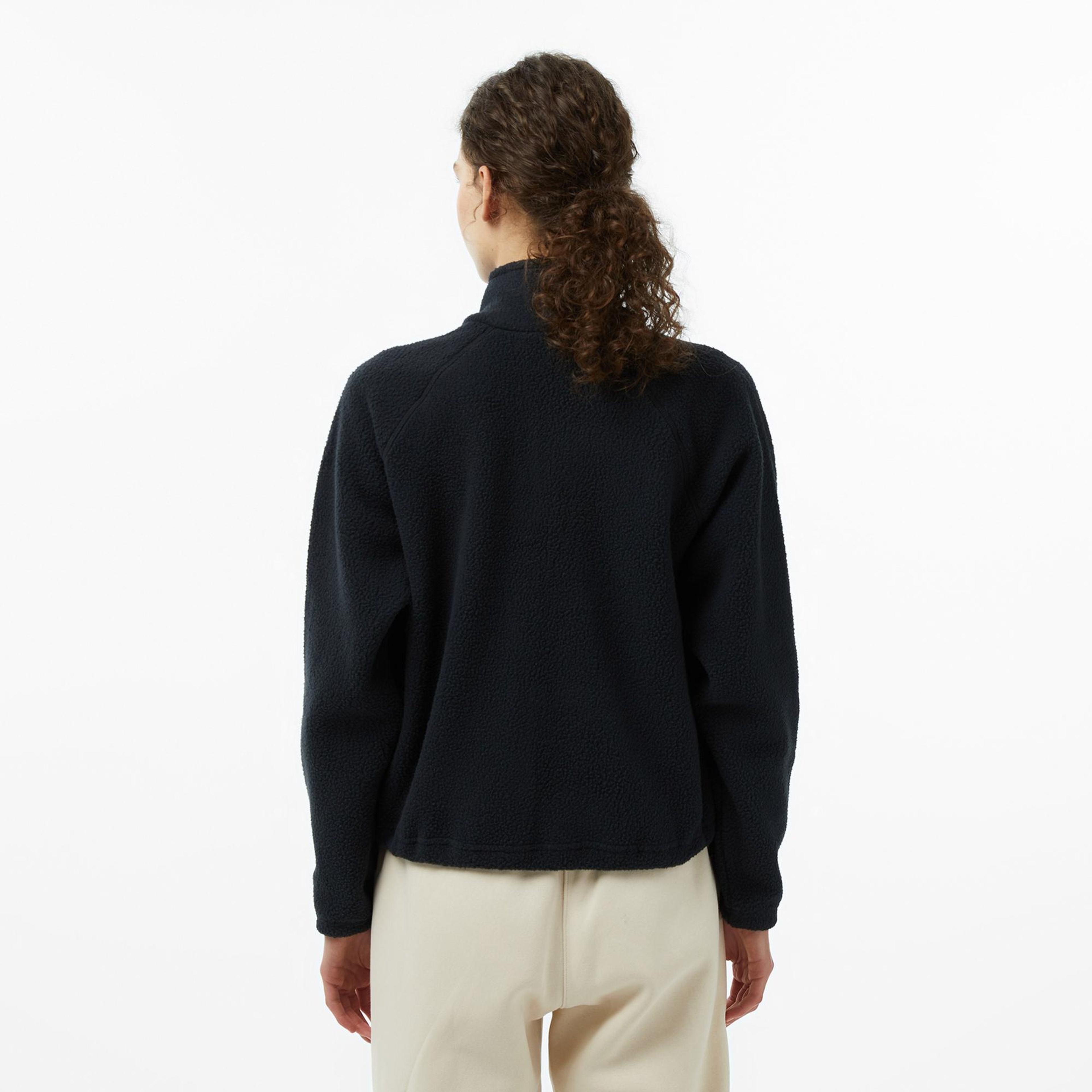 Columbia Jasper Ridge Pebbled Fleece Full Snap Kadın Siyah Outdoor Sweatshirt