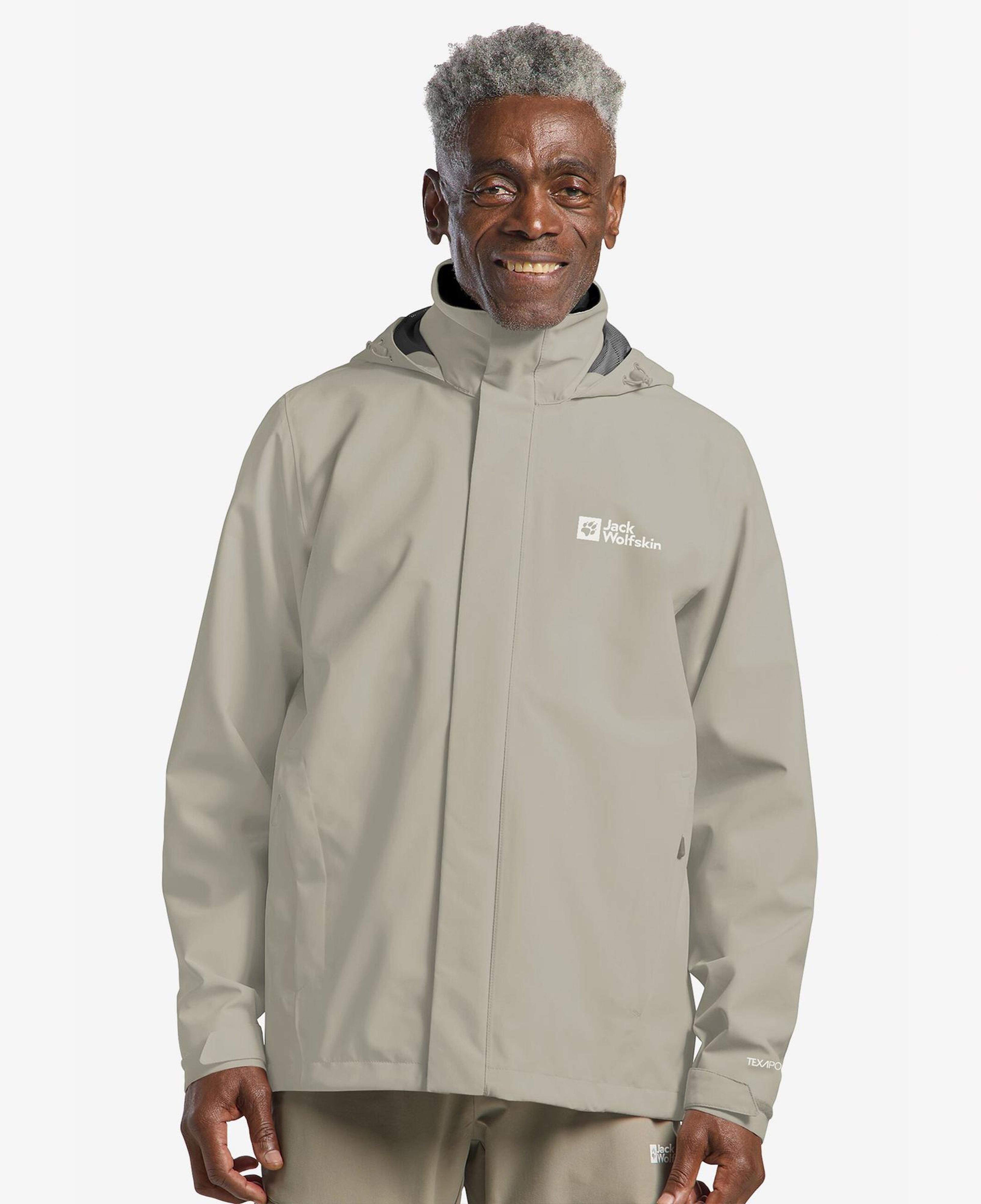 Jack Wolfskin Trailtime 2L Erkek Krem Outdoor Ceket