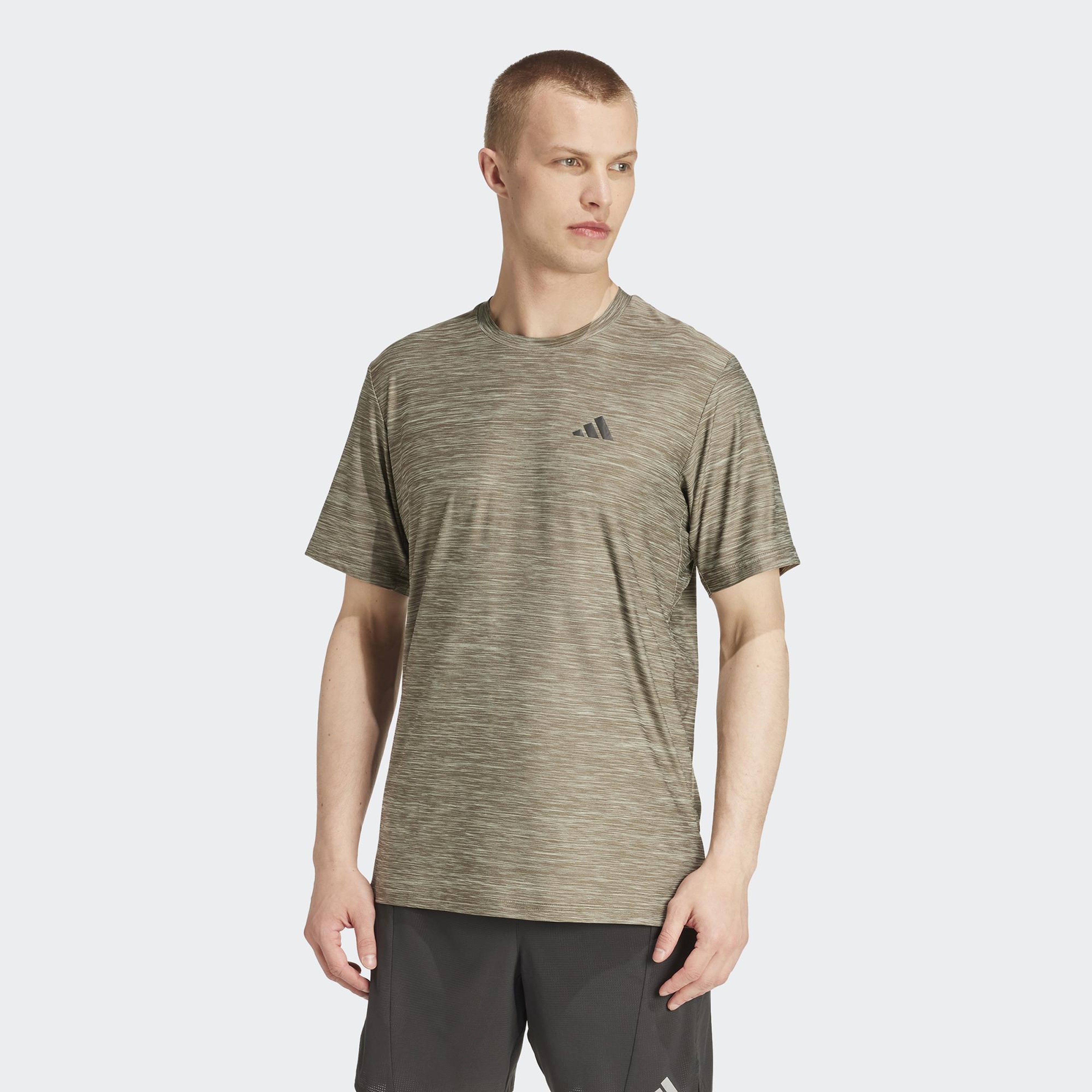 adidas Training Essentials Strech Training Erkek Yeşil Antrenman T-Shirt