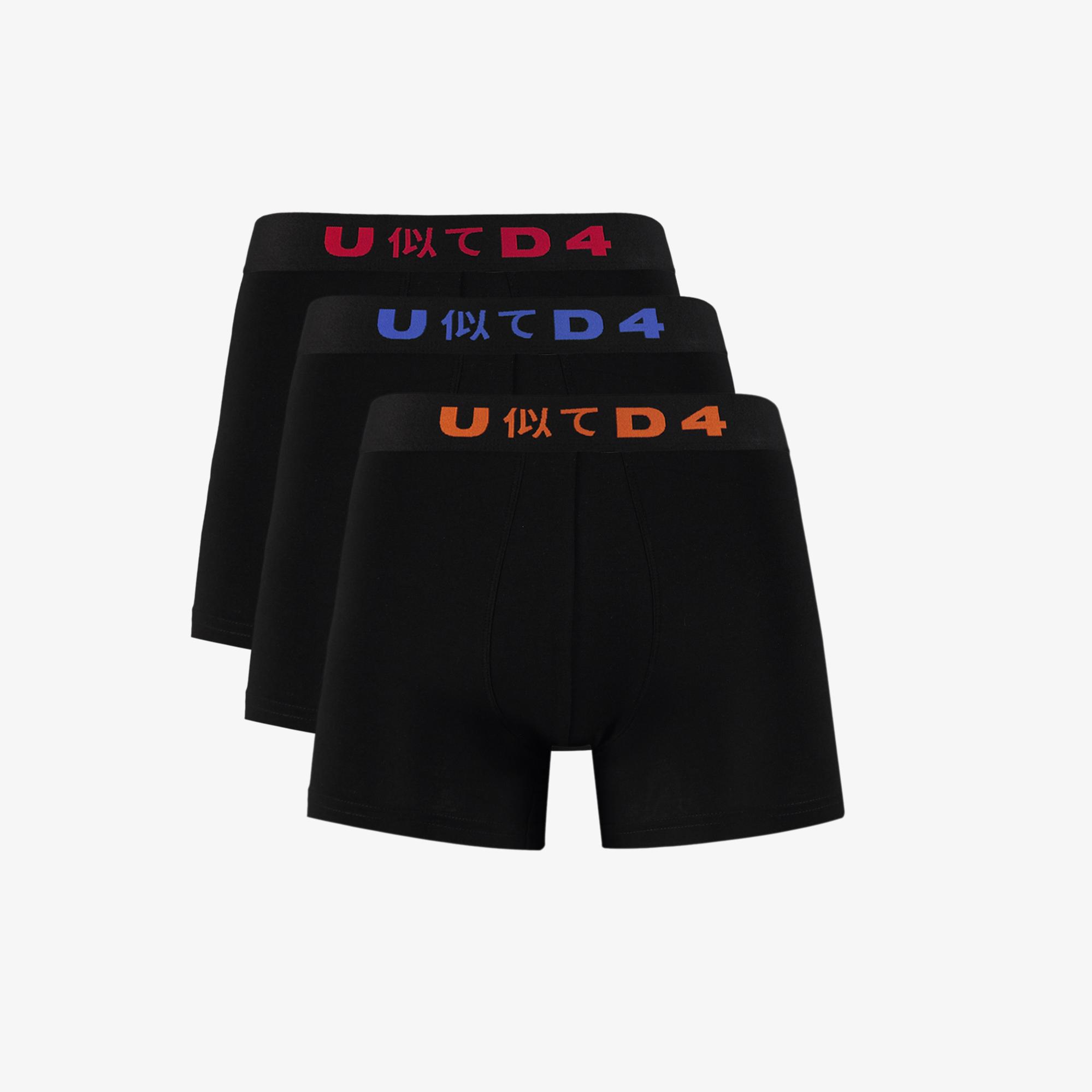 UNITED4 Classic Erkek Siyah Boxer