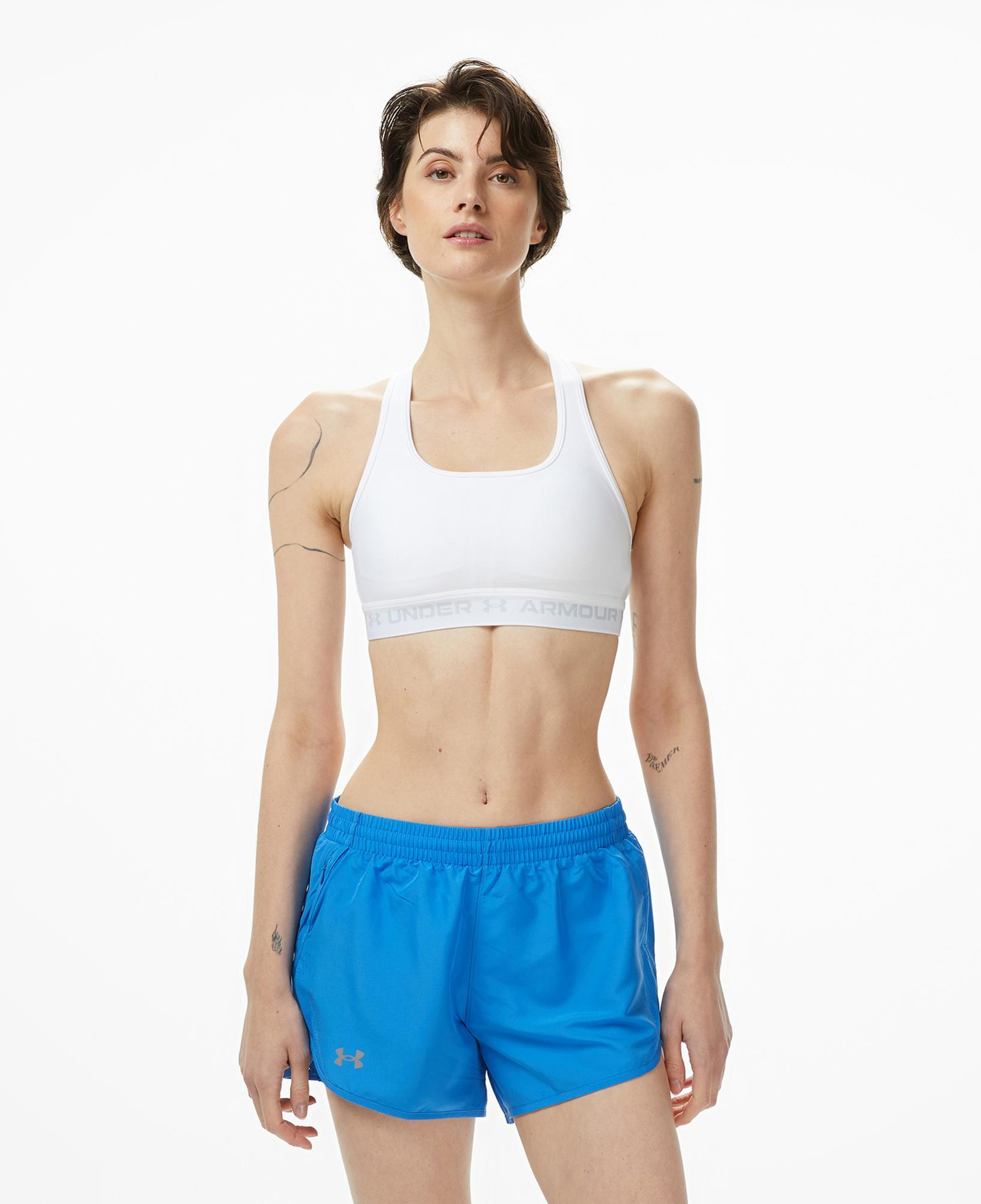 Under Armour Crossback Mid Kadın Beyaz Antrenman Bra