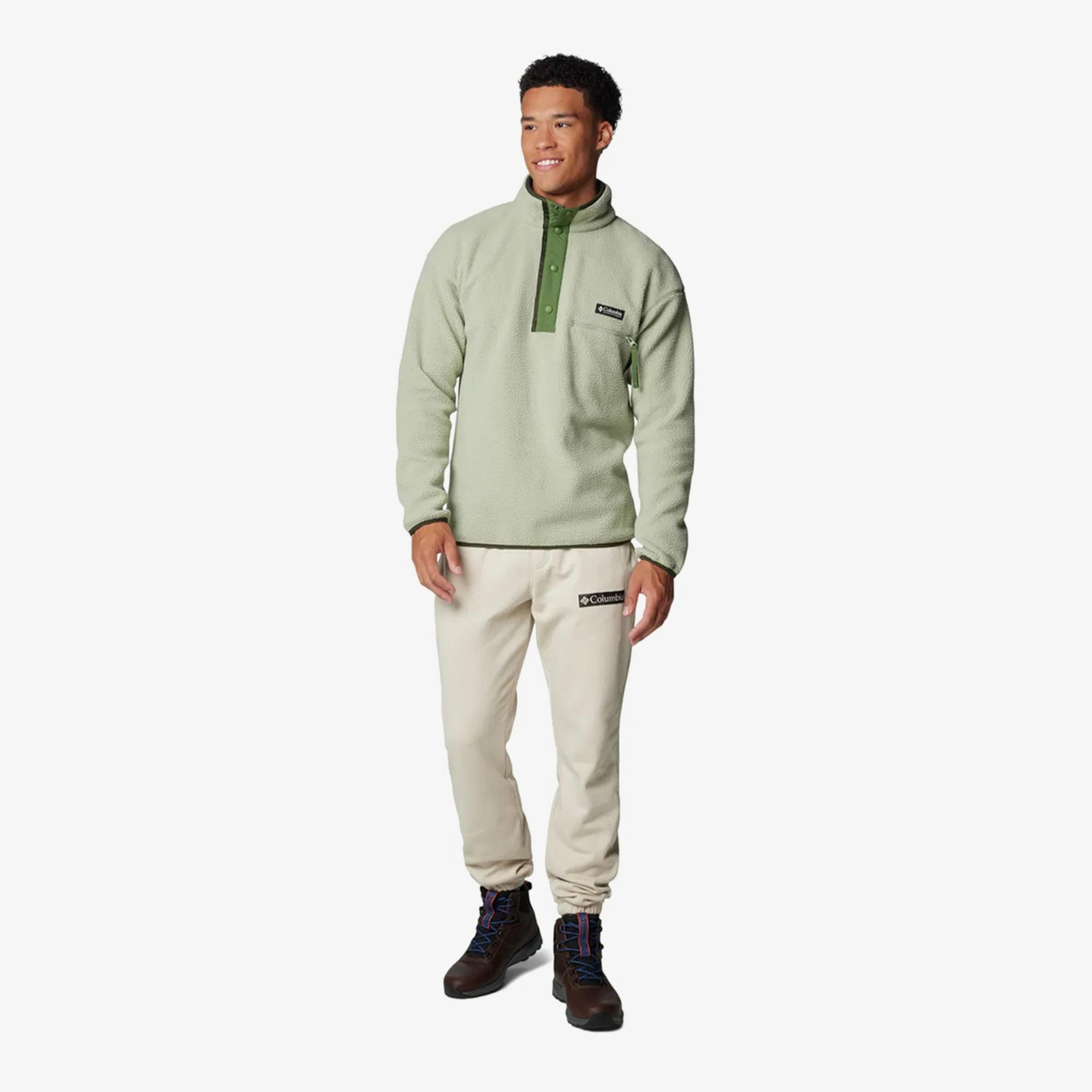 Columbia Helvetia Half Snap Erkek Yeşil Outdoor Polar