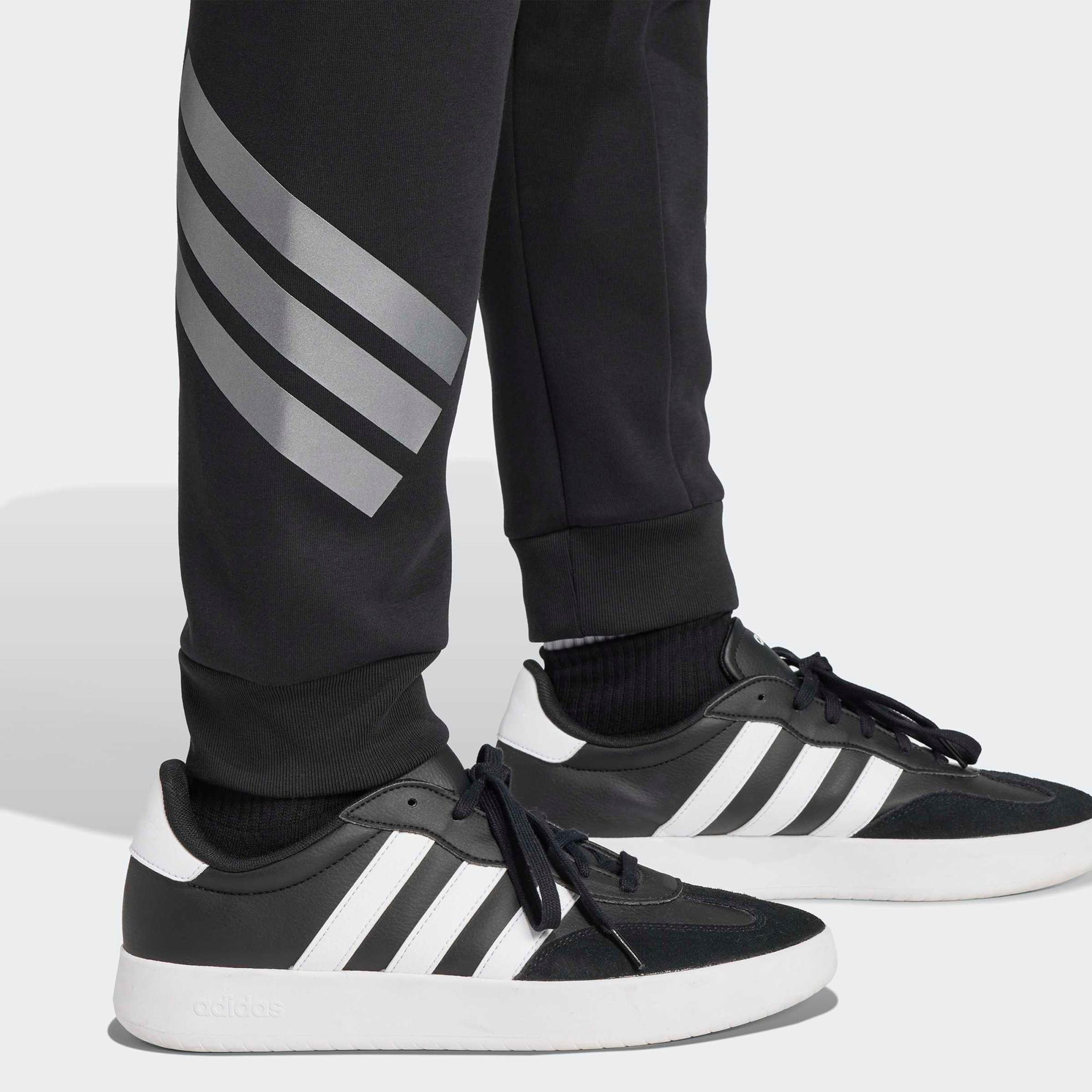 adidas Future icons 3 Stripes Erkek Siyah Eşofman Altı