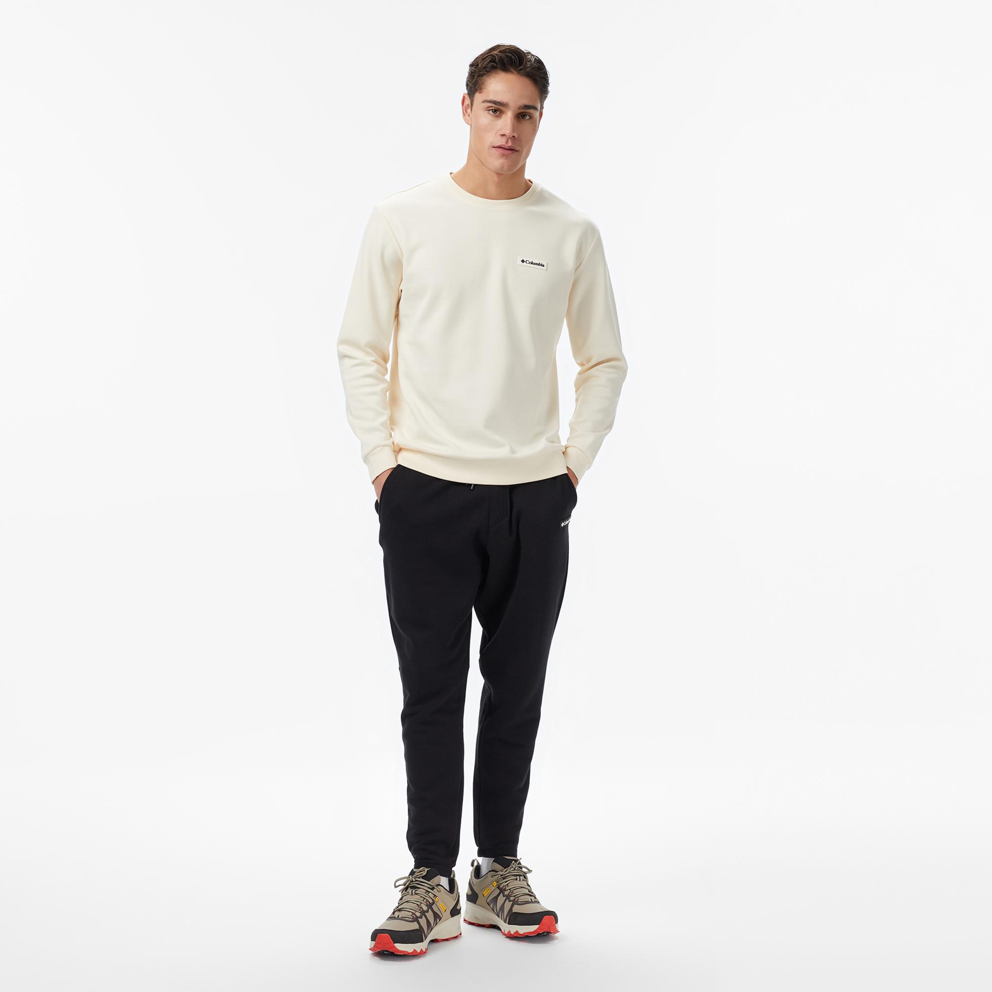 Columbia Cs0382 Csc Gem Label Crewneck Erkek Krem Sweatshirt