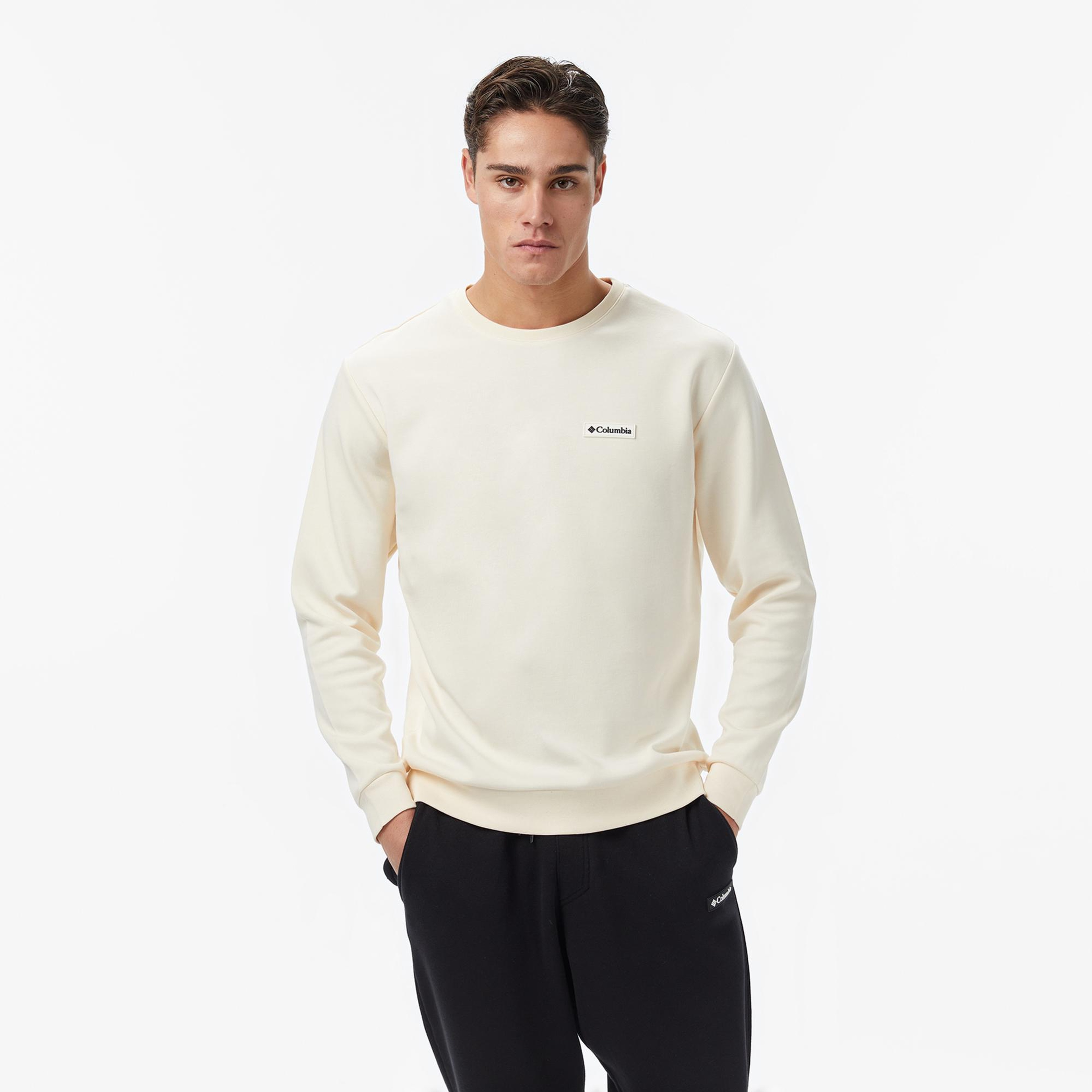 Columbia Cs0382 Csc Gem Label Crewneck Erkek Krem Sweatshirt