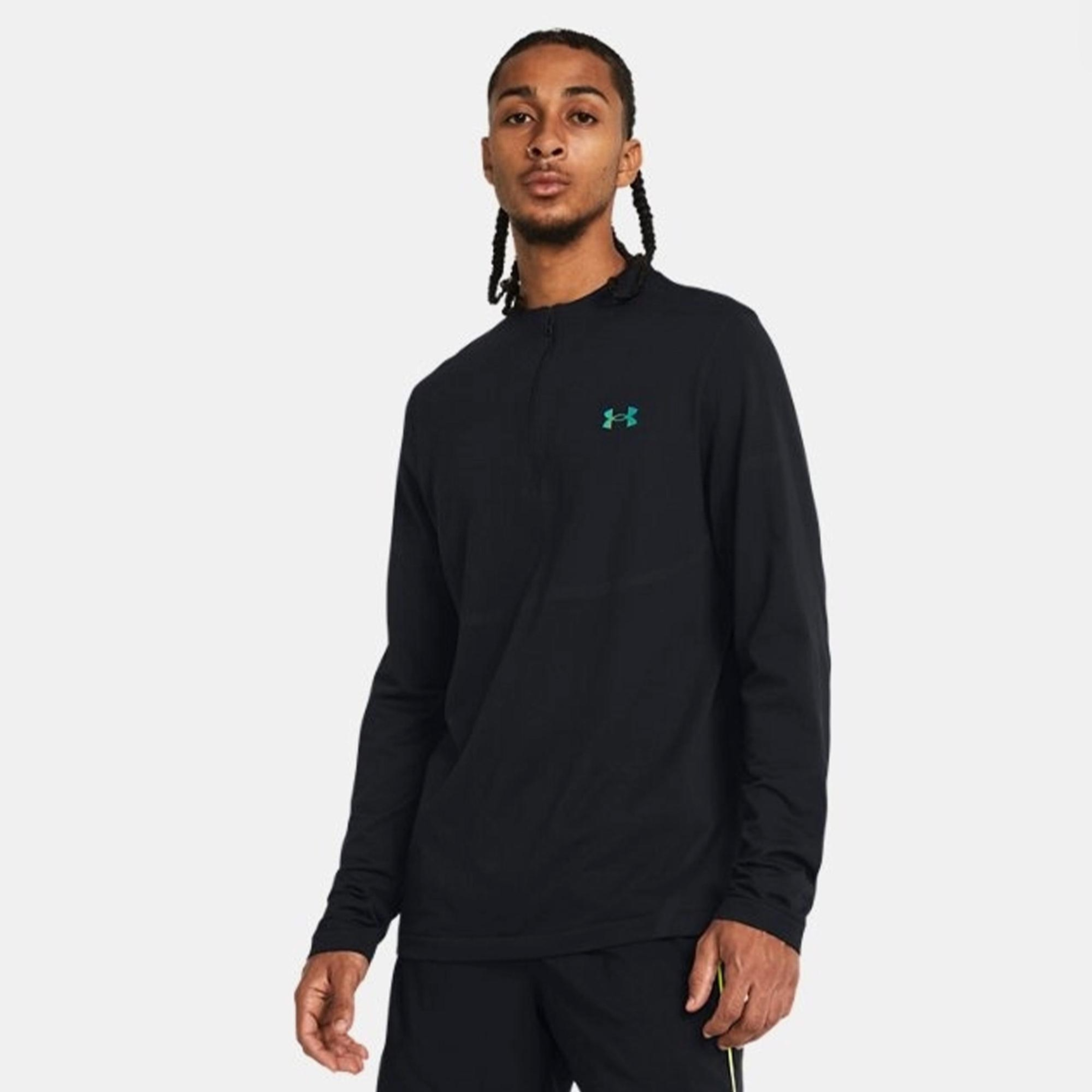 Under Armour Vanish Elite Seamless 1/4 Zp Erkek Siyah Sweatshirt