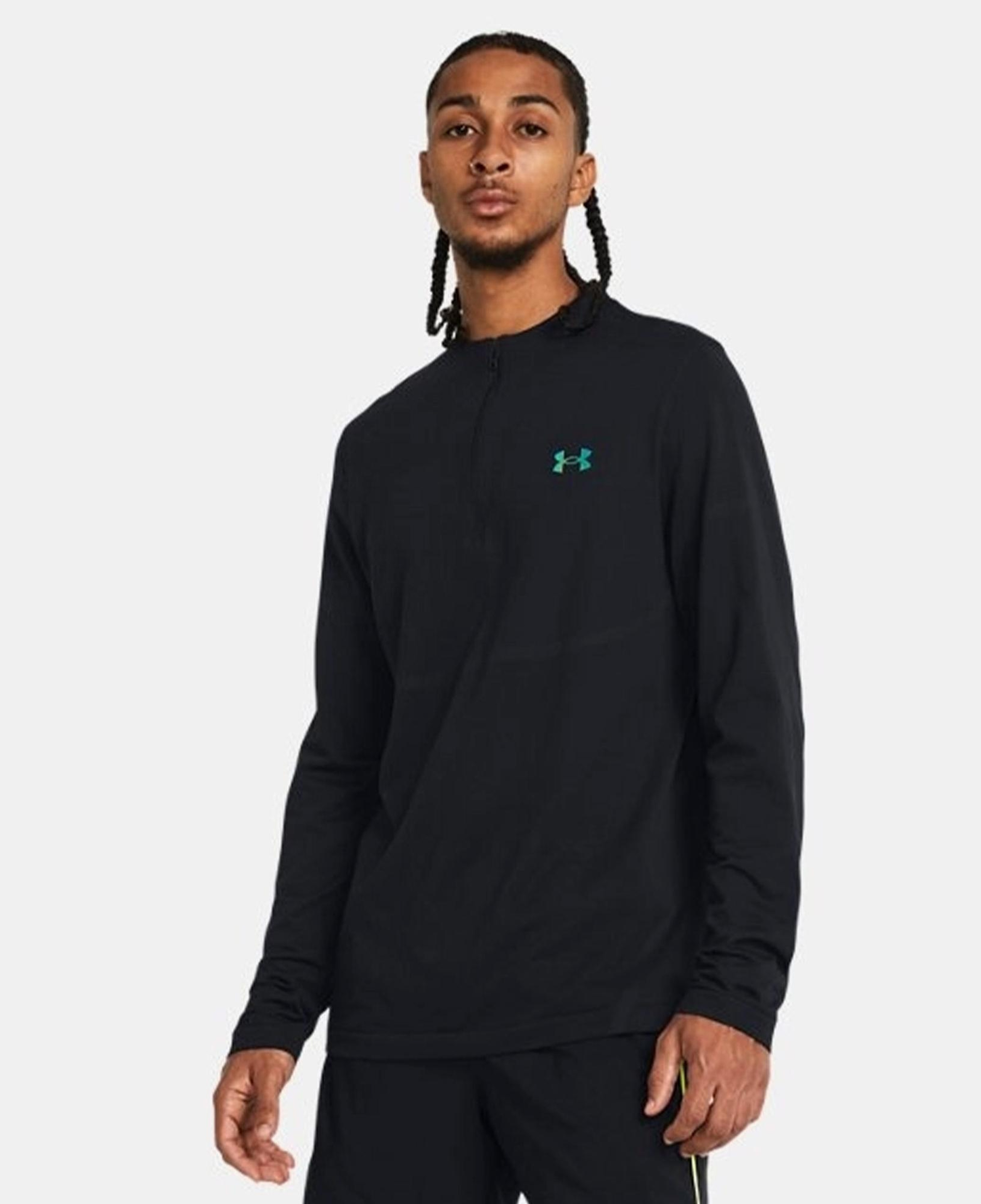 Under Armour Vanish Elite Seamless 1/4 Zp Erkek Siyah Sweatshirt