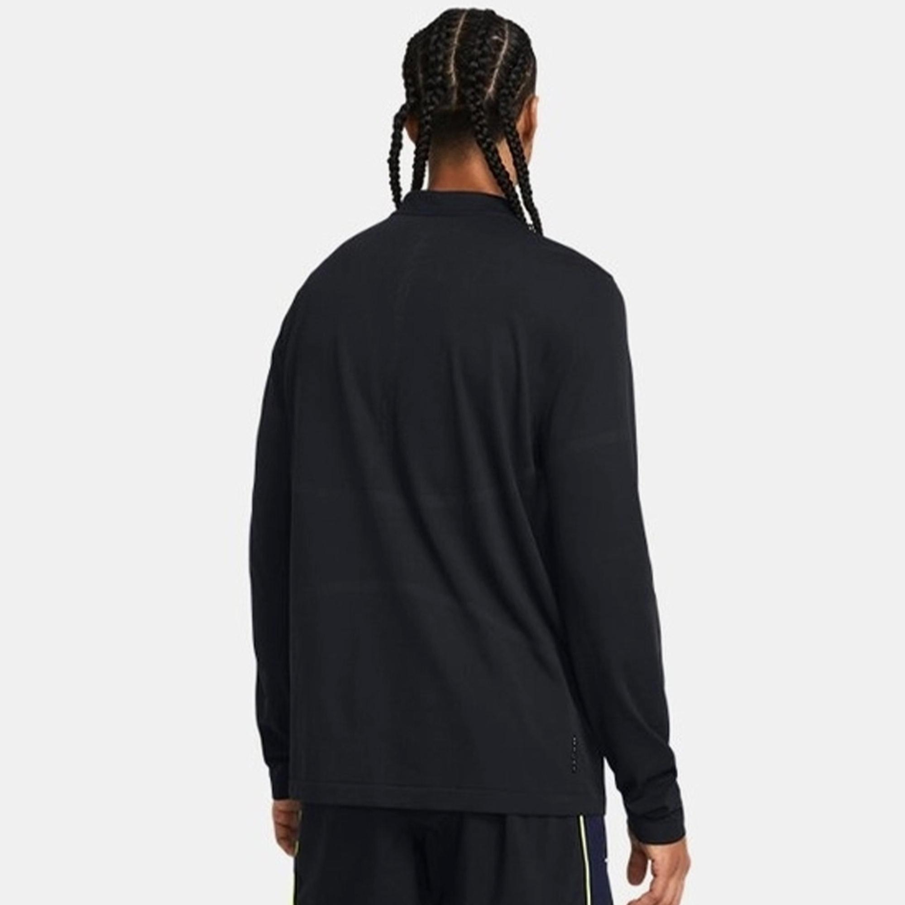 Under Armour Vanish Elite Seamless 1/4 Zp Erkek Siyah Sweatshirt