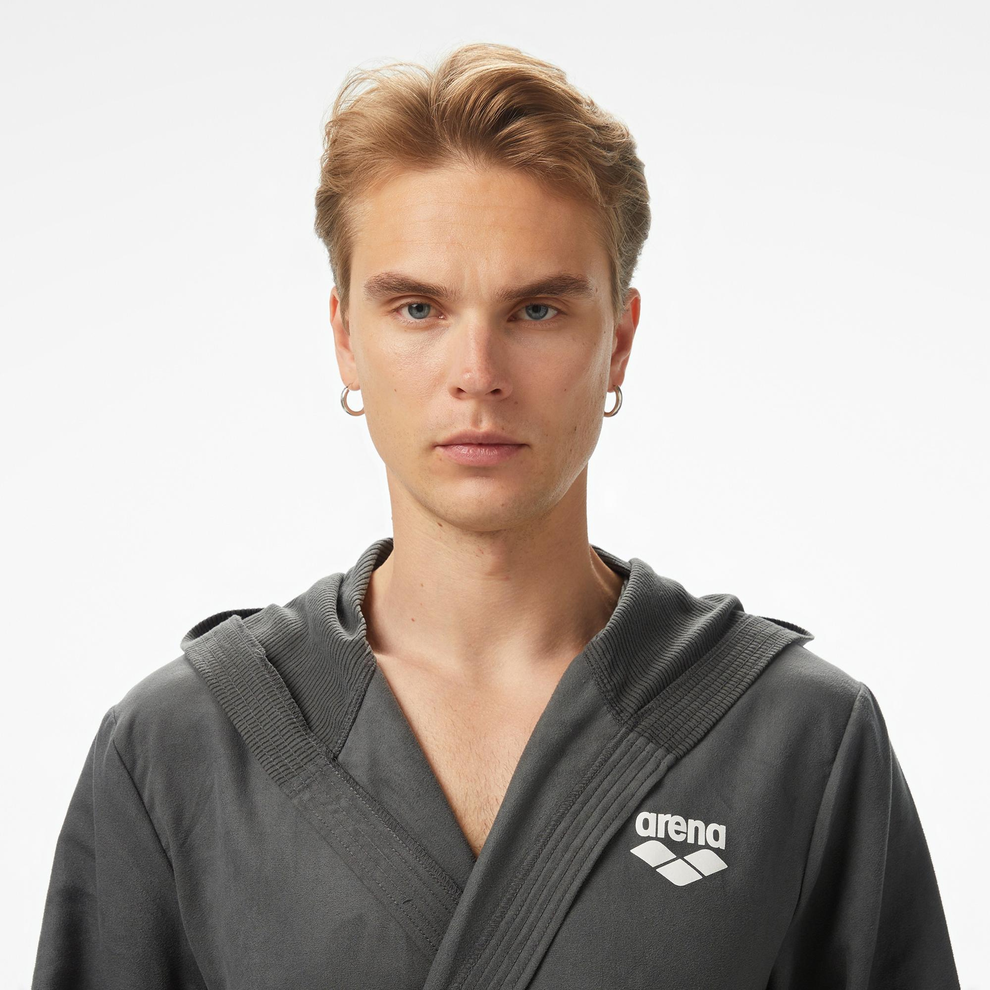 Arena Zeal Robe Çocuk Gri Havlu