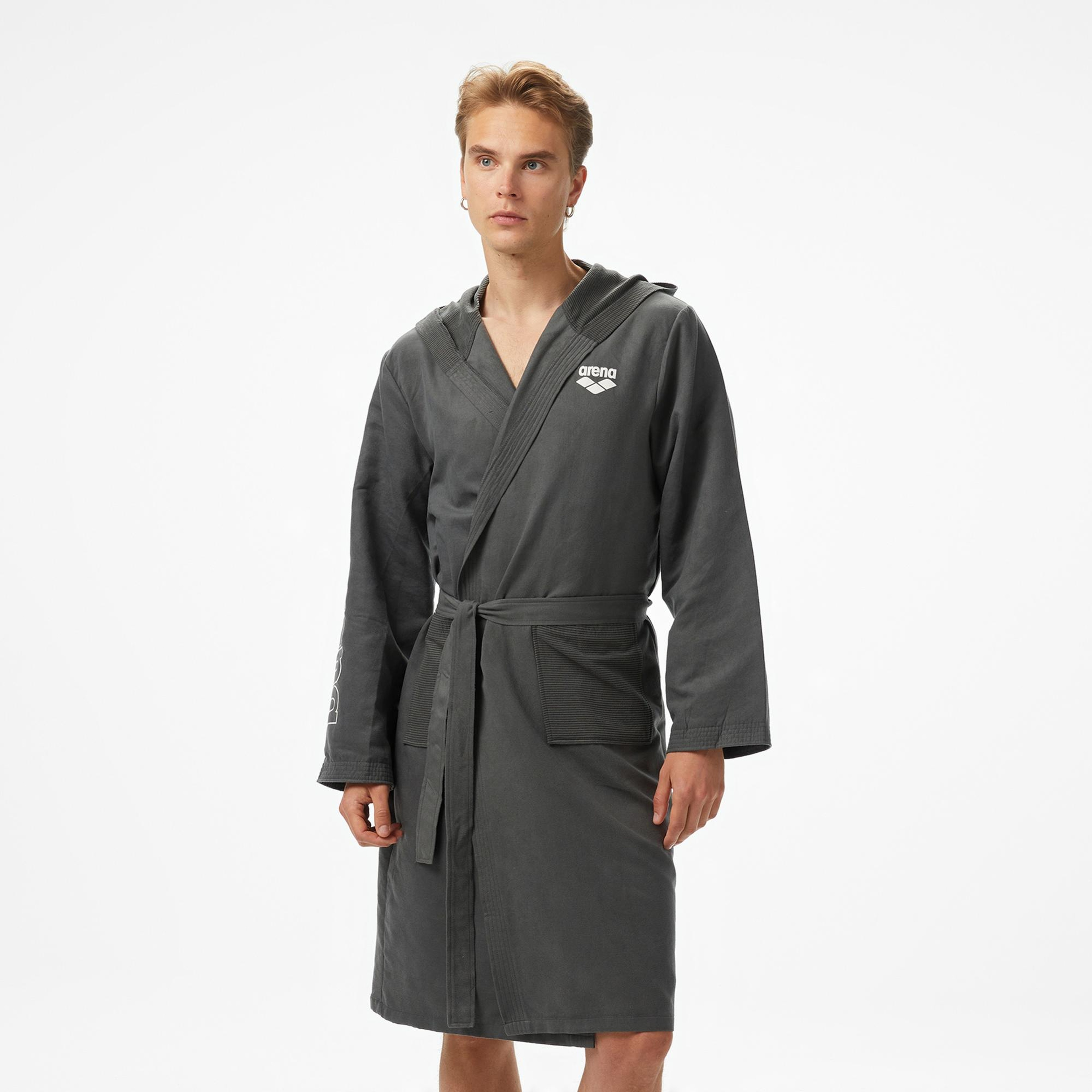 Arena Zeal Robe Çocuk Gri Havlu