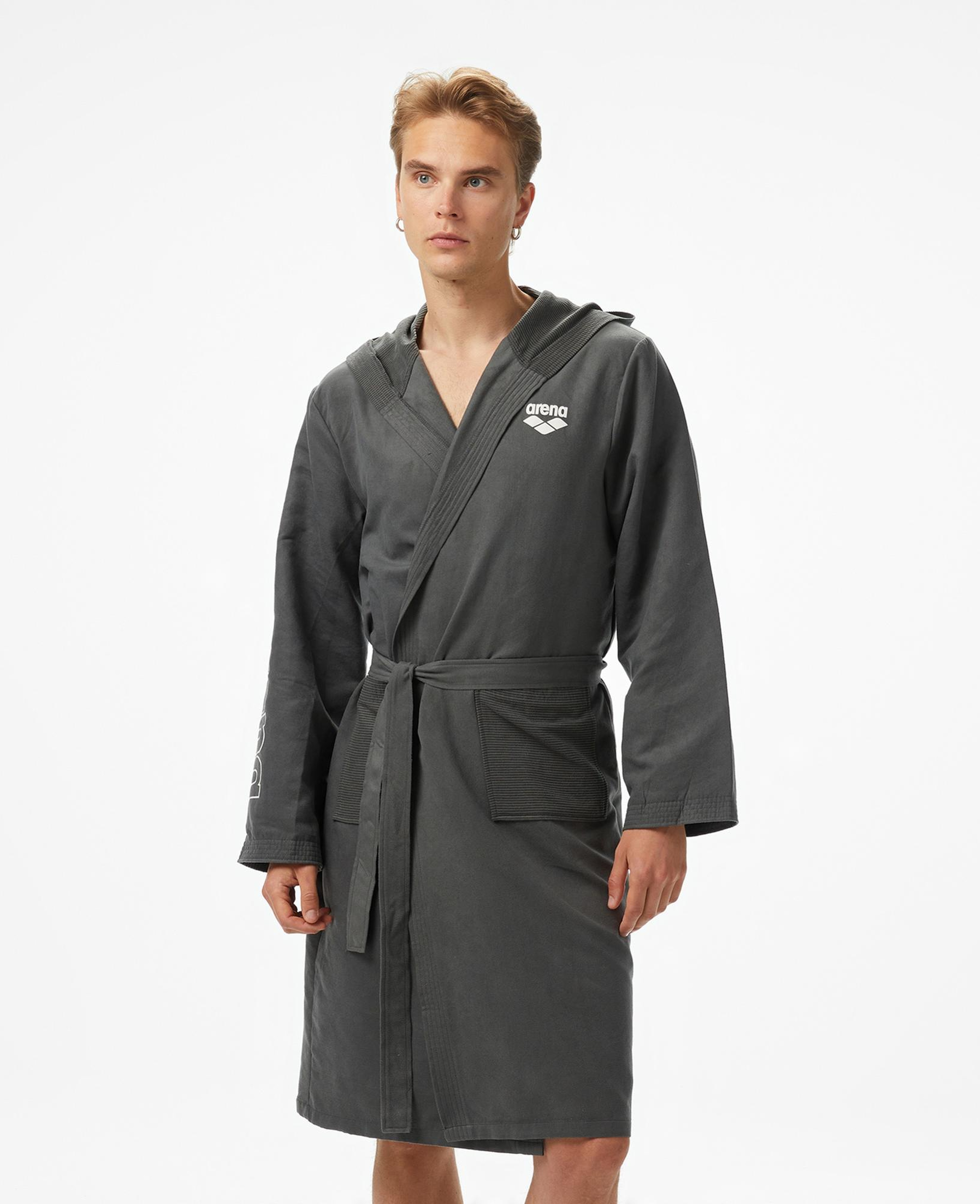 Arena Zeal Robe Çocuk Gri Havlu