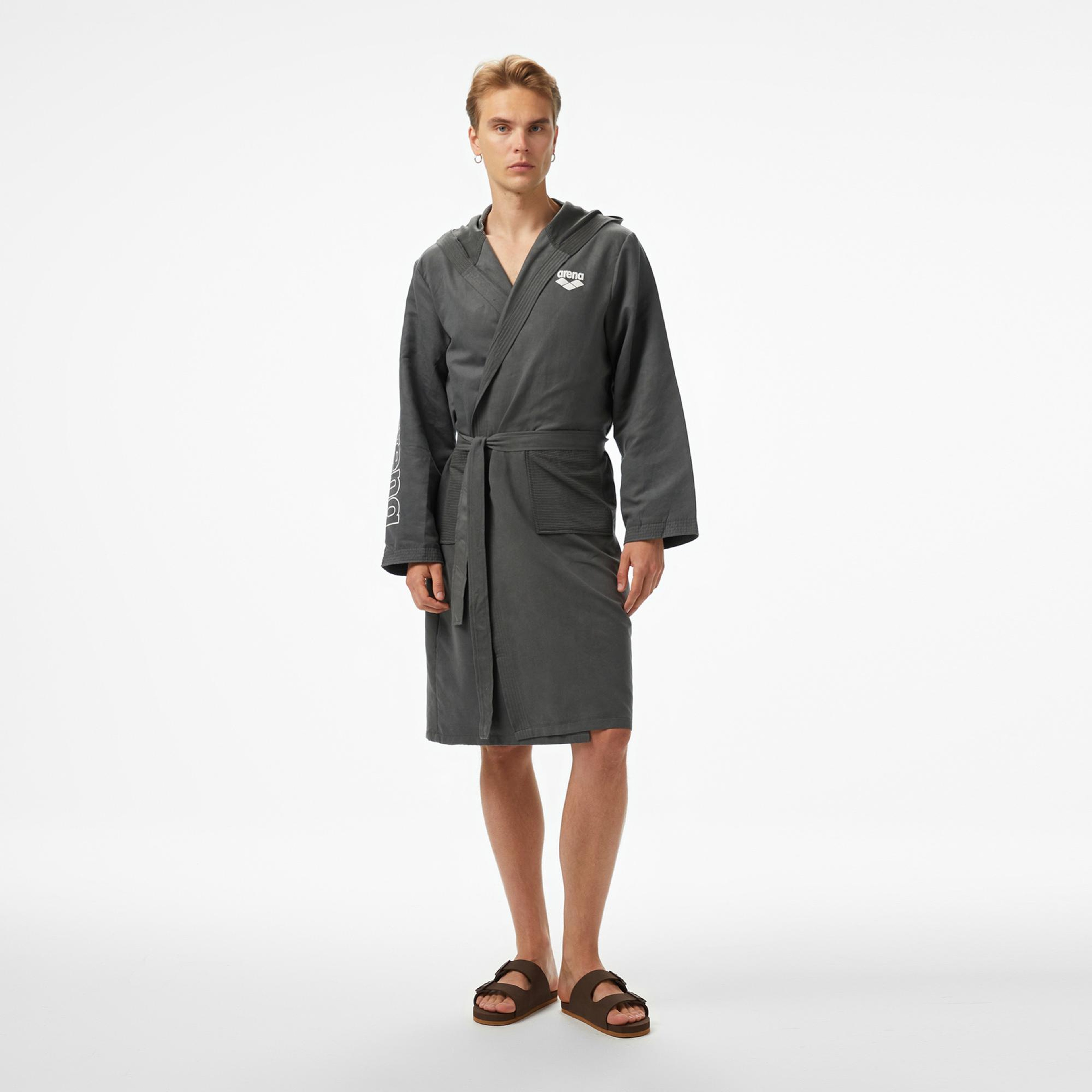 Arena Zeal Robe Çocuk Gri Havlu