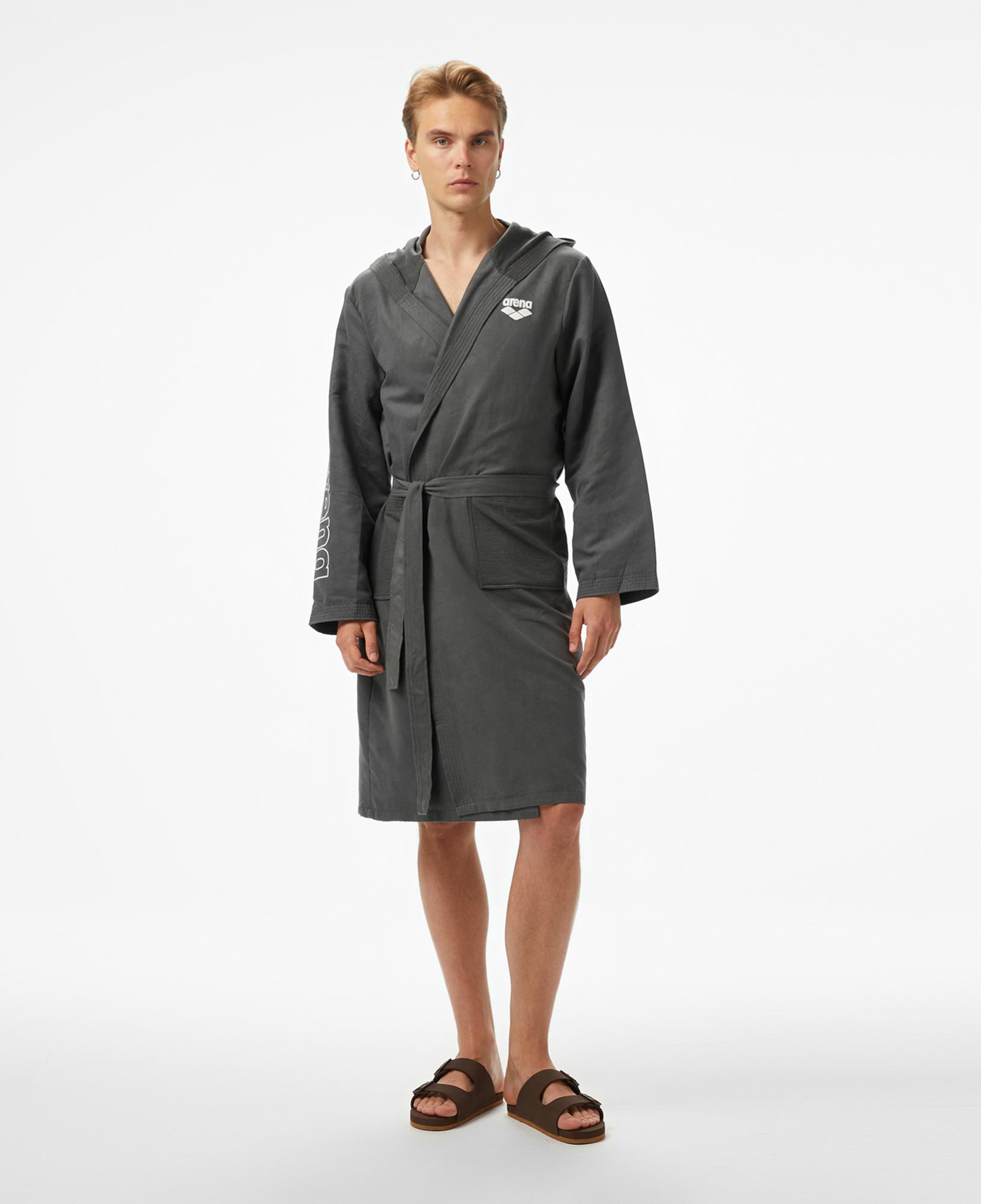 Arena Zeal Robe Çocuk Gri Havlu
