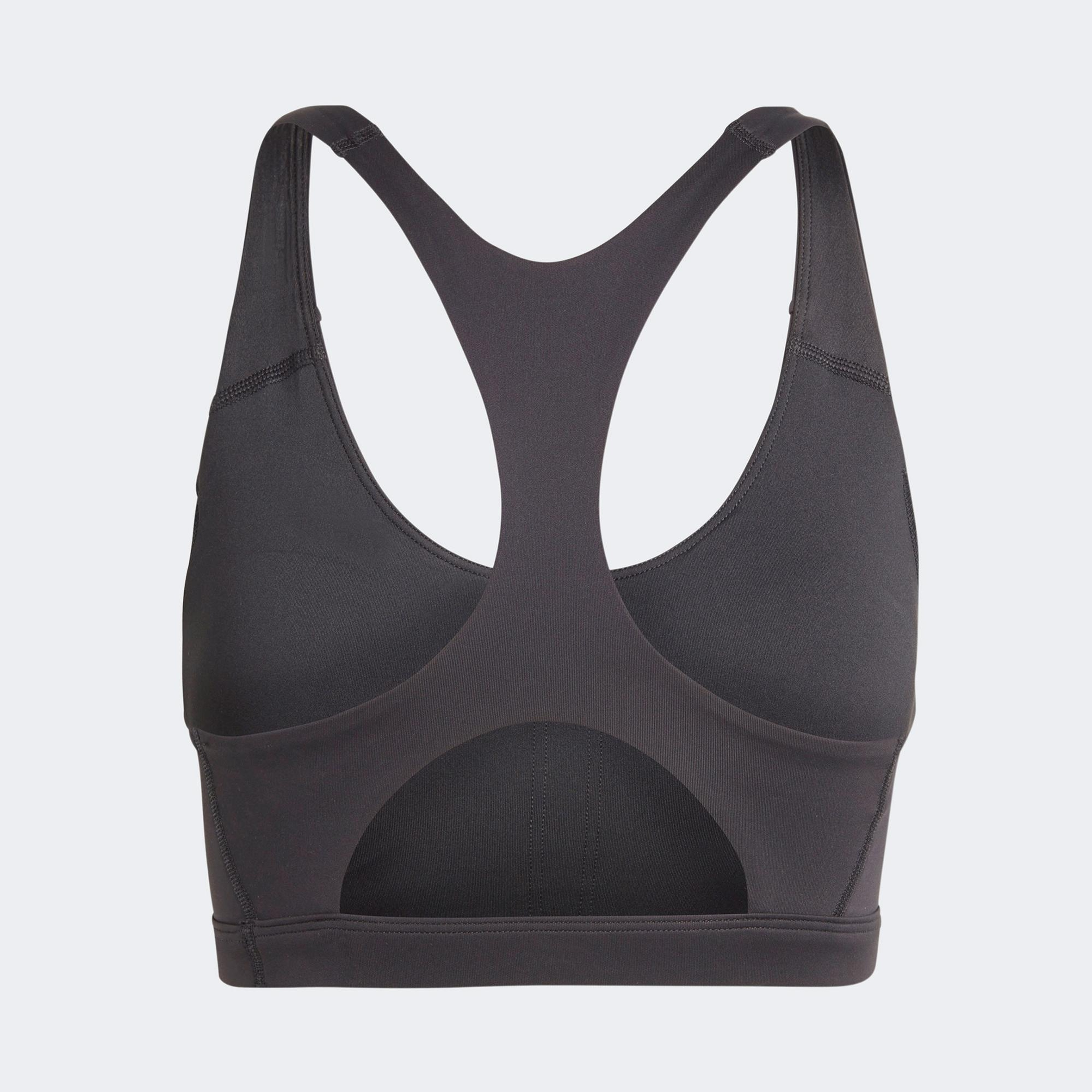 adidas Adizero Essentials Run Medium Support Kadın Siyah Antrenman Bra