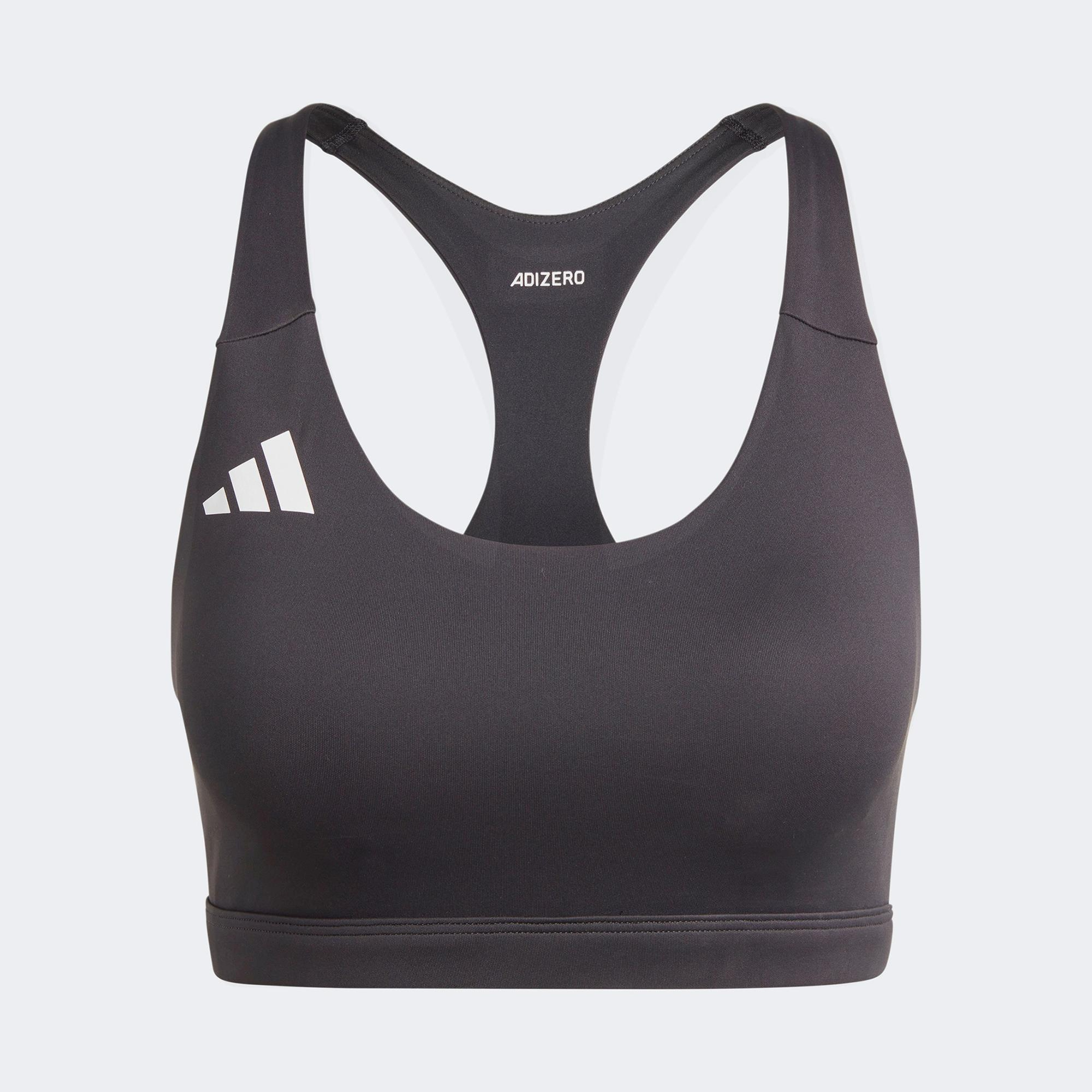 adidas Adizero Essentials Run Medium Support Kadın Siyah Antrenman Bra