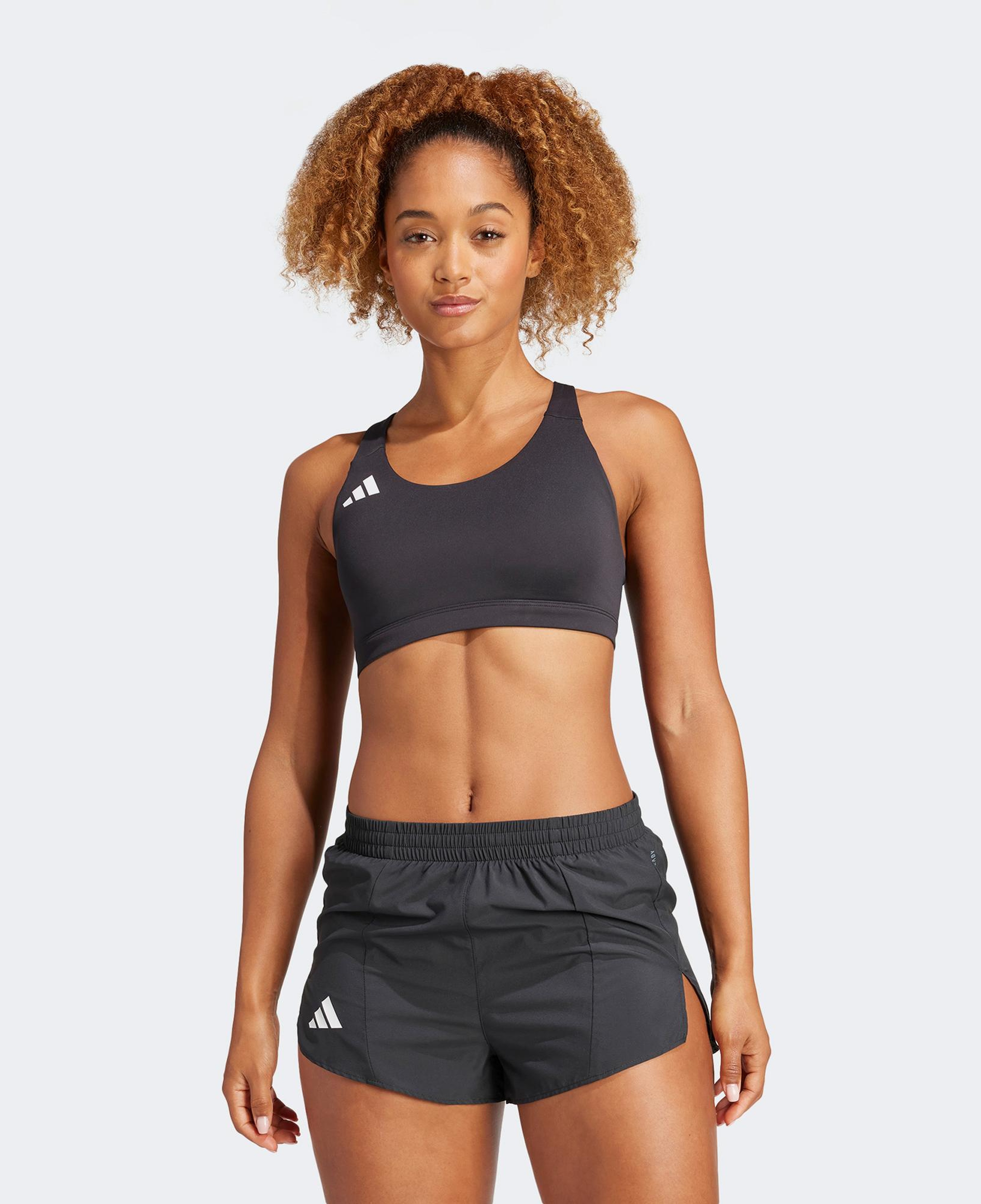 adidas Adizero Essentials Run Medium Support Kadın Siyah Antrenman Bra