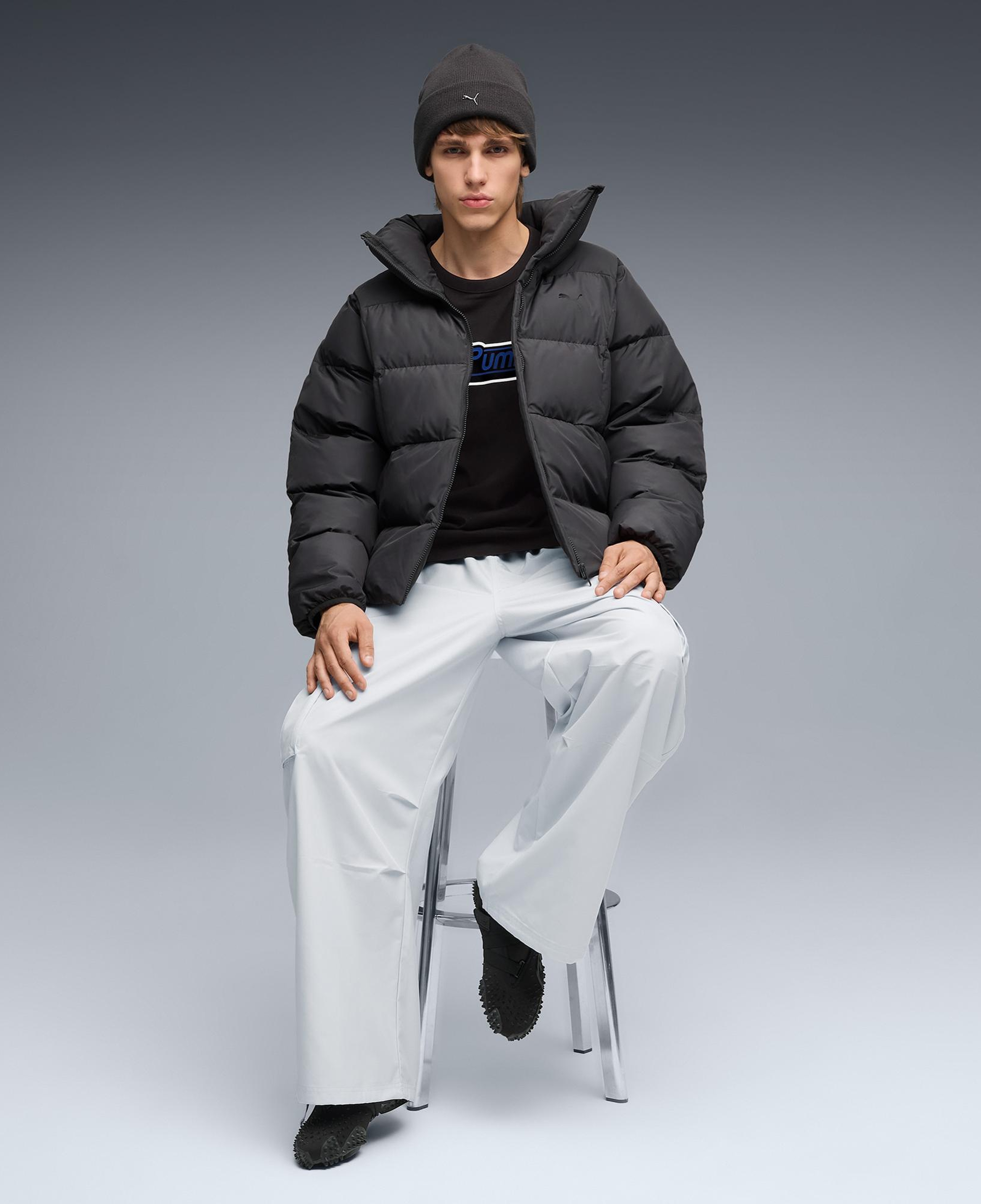 Puma Synthetic Puffer Erkek Gri Ceket